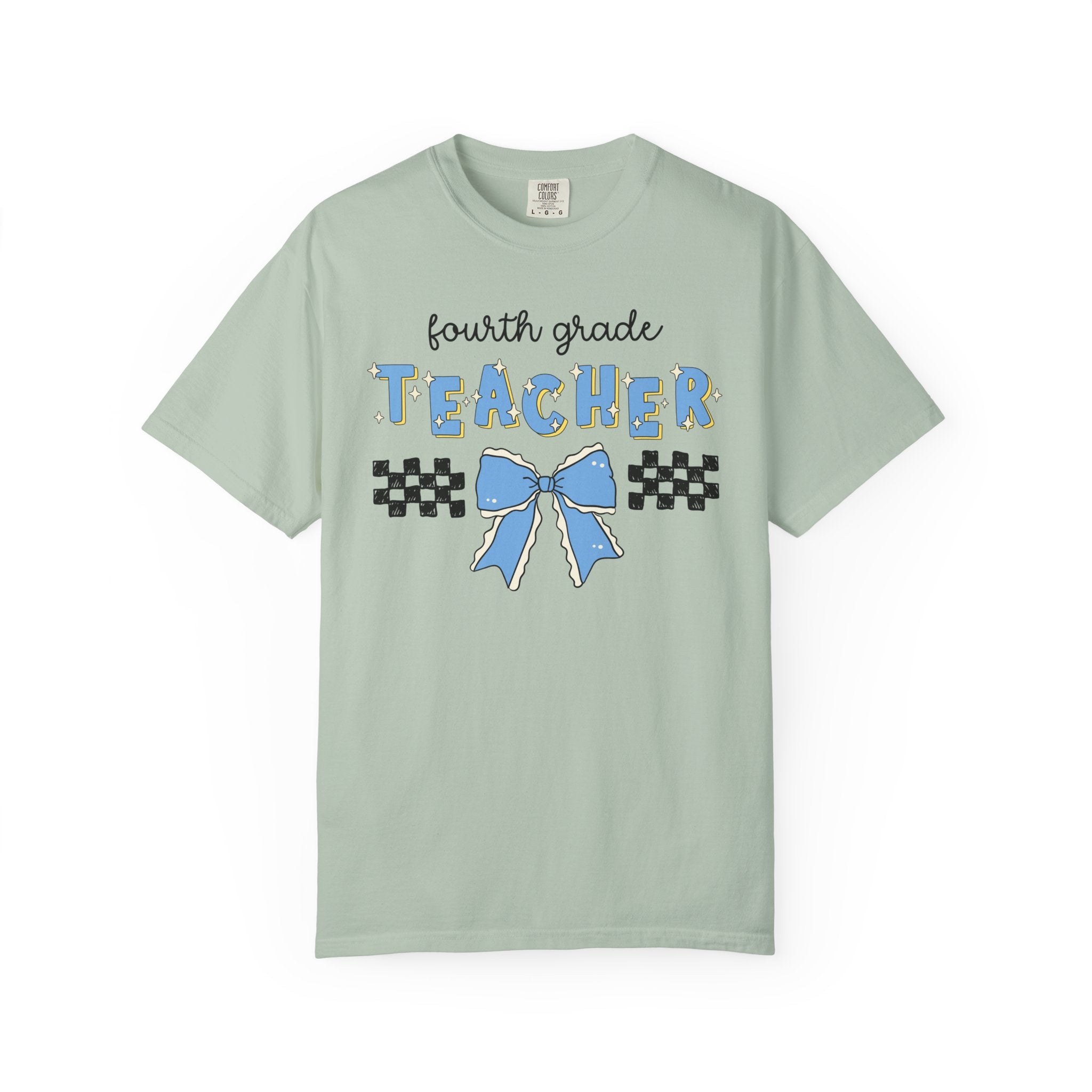 4th Grade Teacher Tee with Bow - Opal and June