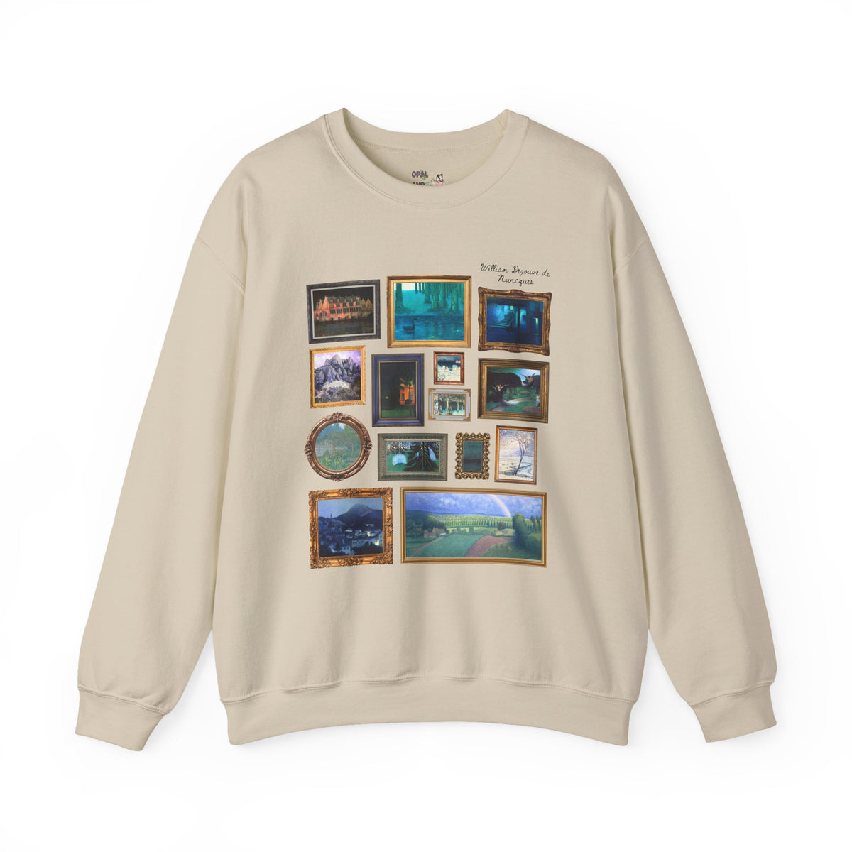 William Degouve de Nuncques Famous Painting Sweatshirt for Art Historian or Art History Lover: 19th Century Art, Belgium Symbolism Art Crewneck