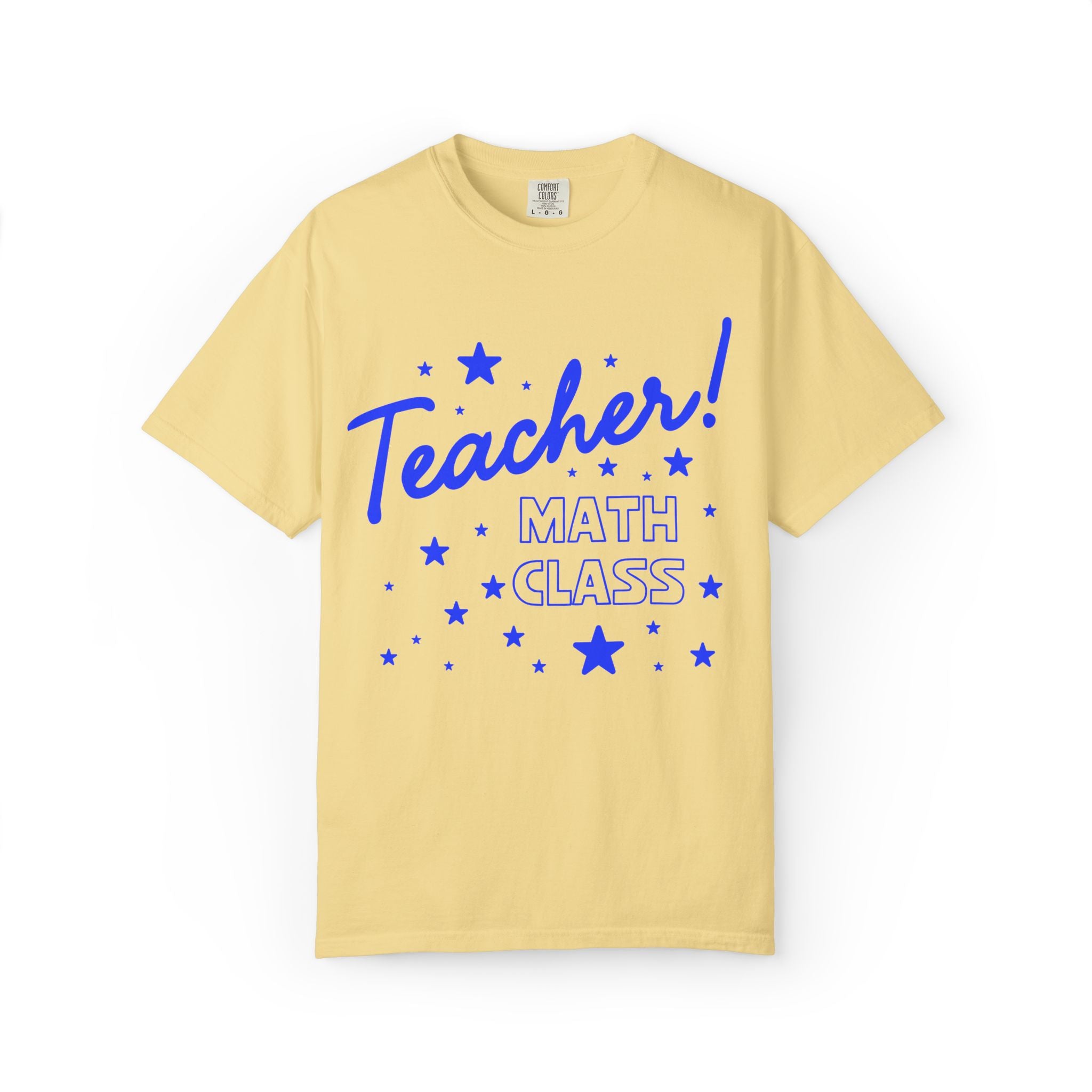 Math Teacher Tee Shirt with Stars: Cute Matching Teacher T-Shirt for Back to School, Teacher Appreciation Gift, High School Math Department