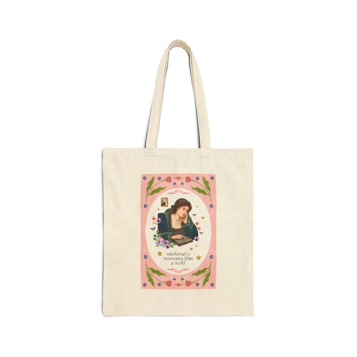 Emotionally Recovering From a Novel Art History Tote Bag: Colorful Maximalist Book Lover Tote of Woman Reading a Book