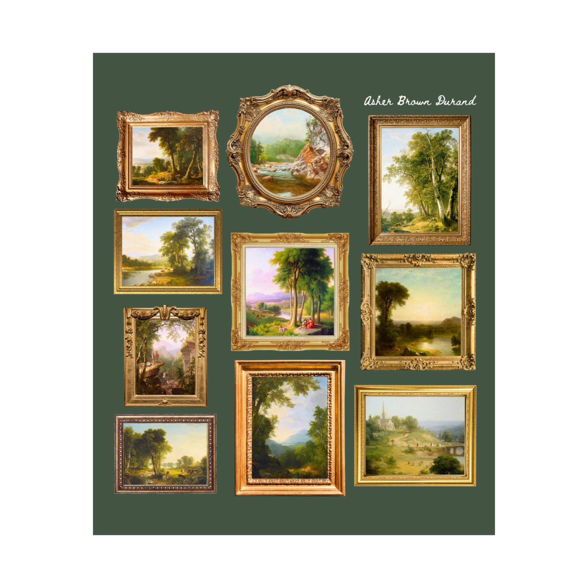 Asher Brown Durand Art History Lover Poster Print: Famous Paintings, History of Hudson River School Art Movement, Famous American Landscapes