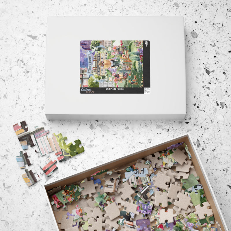 Historical Romance Puzzle: Bookish Gift for Her with Cottagecore Flowers and Doves | Floral Book Lover Puzzle for Regency Romance Reader
