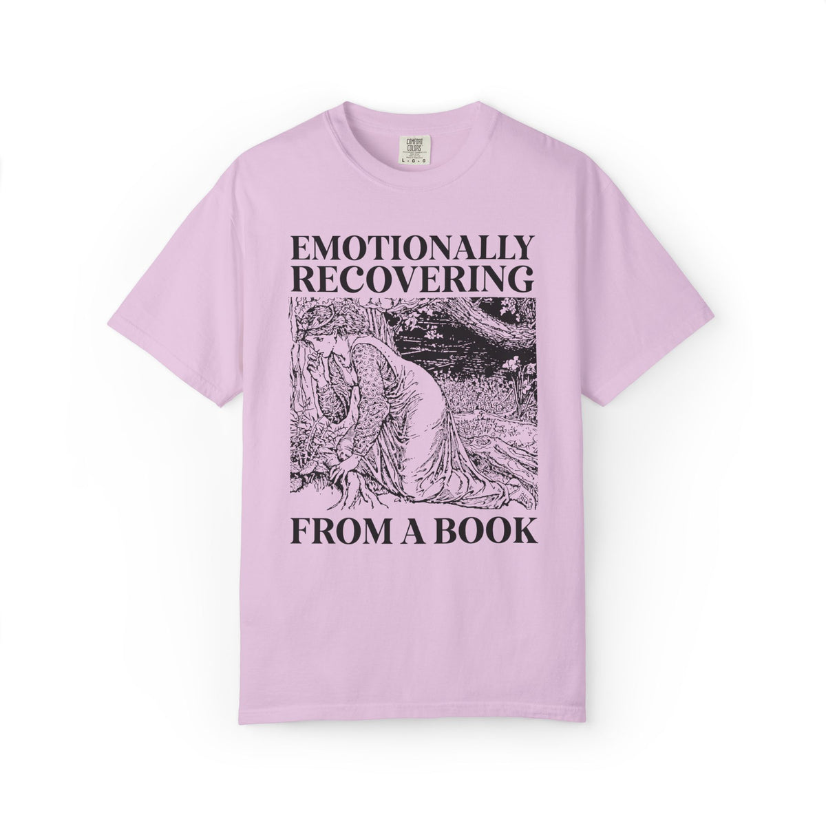 Emotionally Recovering from a Book Tee Shirt for Romance Reader or Fantasy Reader, Cute Bookish Tee for Medieval Historical Fiction Bookworm