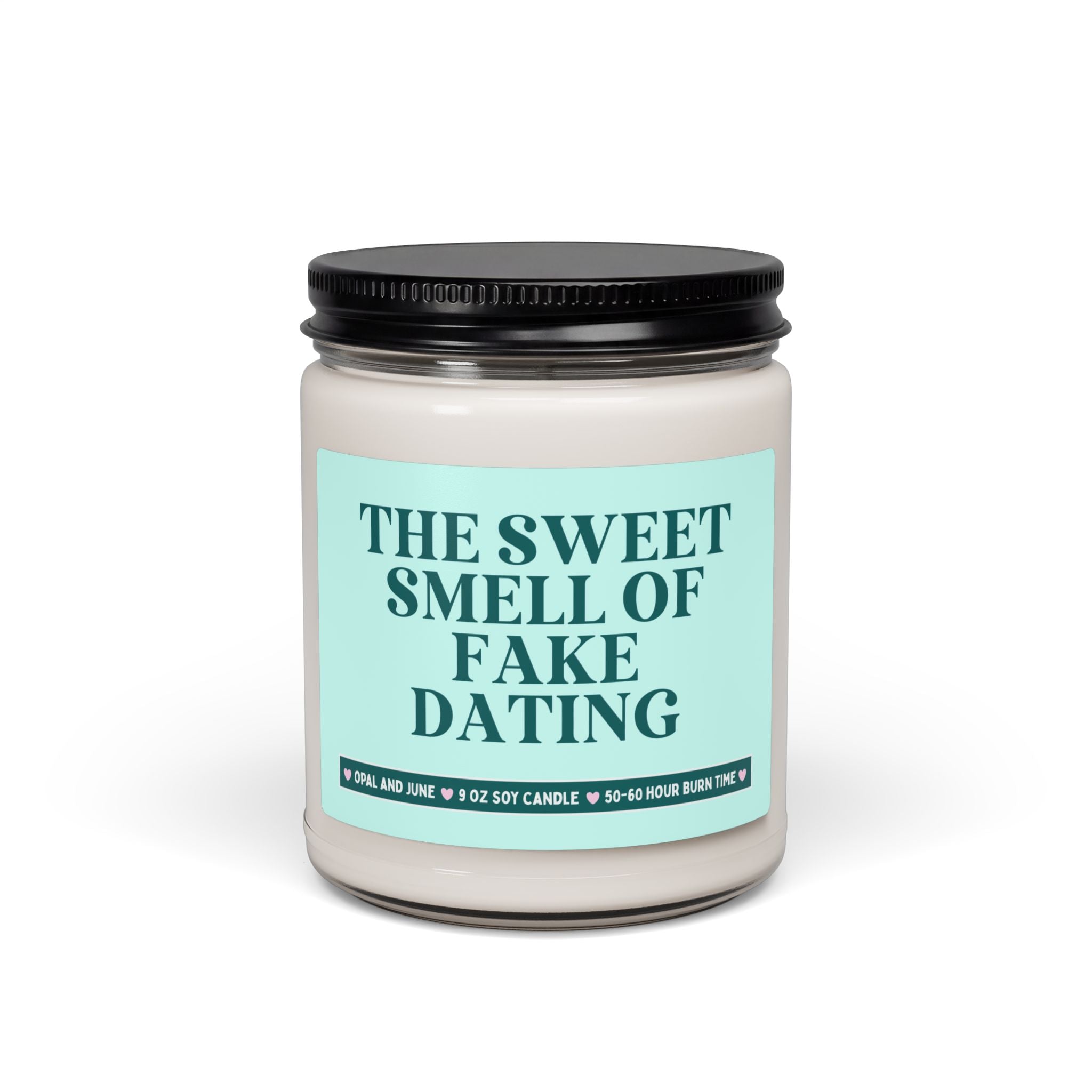 Fake Dating Romance Reader Book Lover Gift: The Sweet Smell of Fake Dating, Bookish Historical or Contemporary Romance Trope 9 Oz Soy Candle