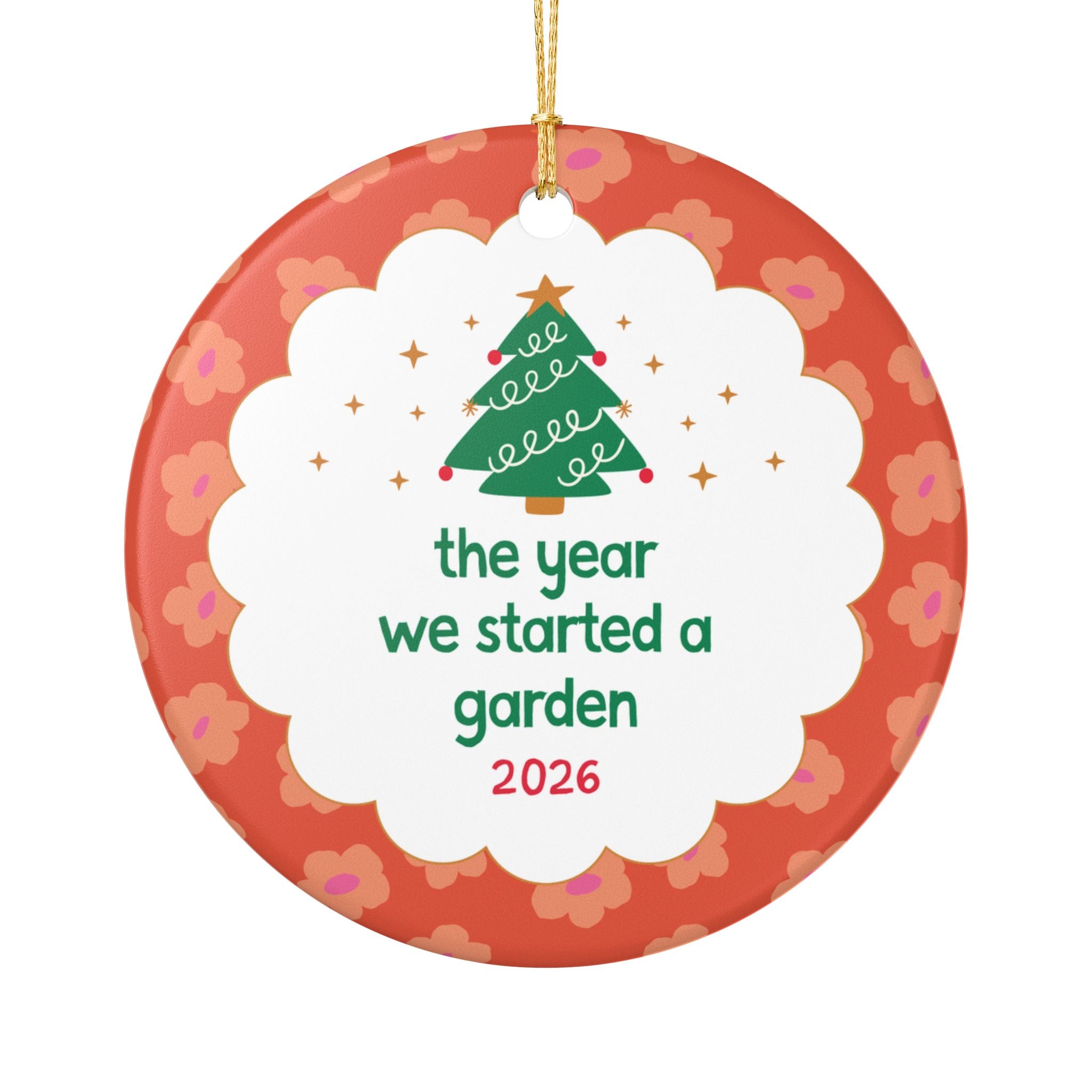 2026: The Year We Started a Garden Nostalgic Christmas Ornament for Mom Who Started a Family Garden | Silly Community Garden Lover Gift for Garden Club
