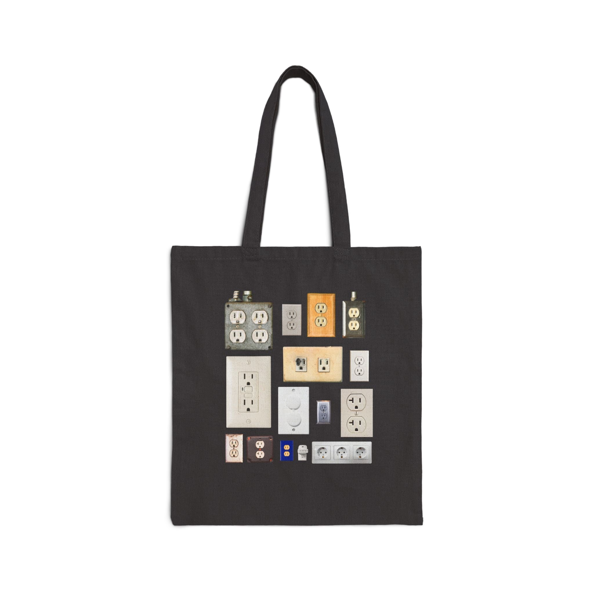 Electrical Science or Electric Technician Tote Bag with Electrical Outlets: Funny Electrostatics Electricity Gift for Science Teacher
