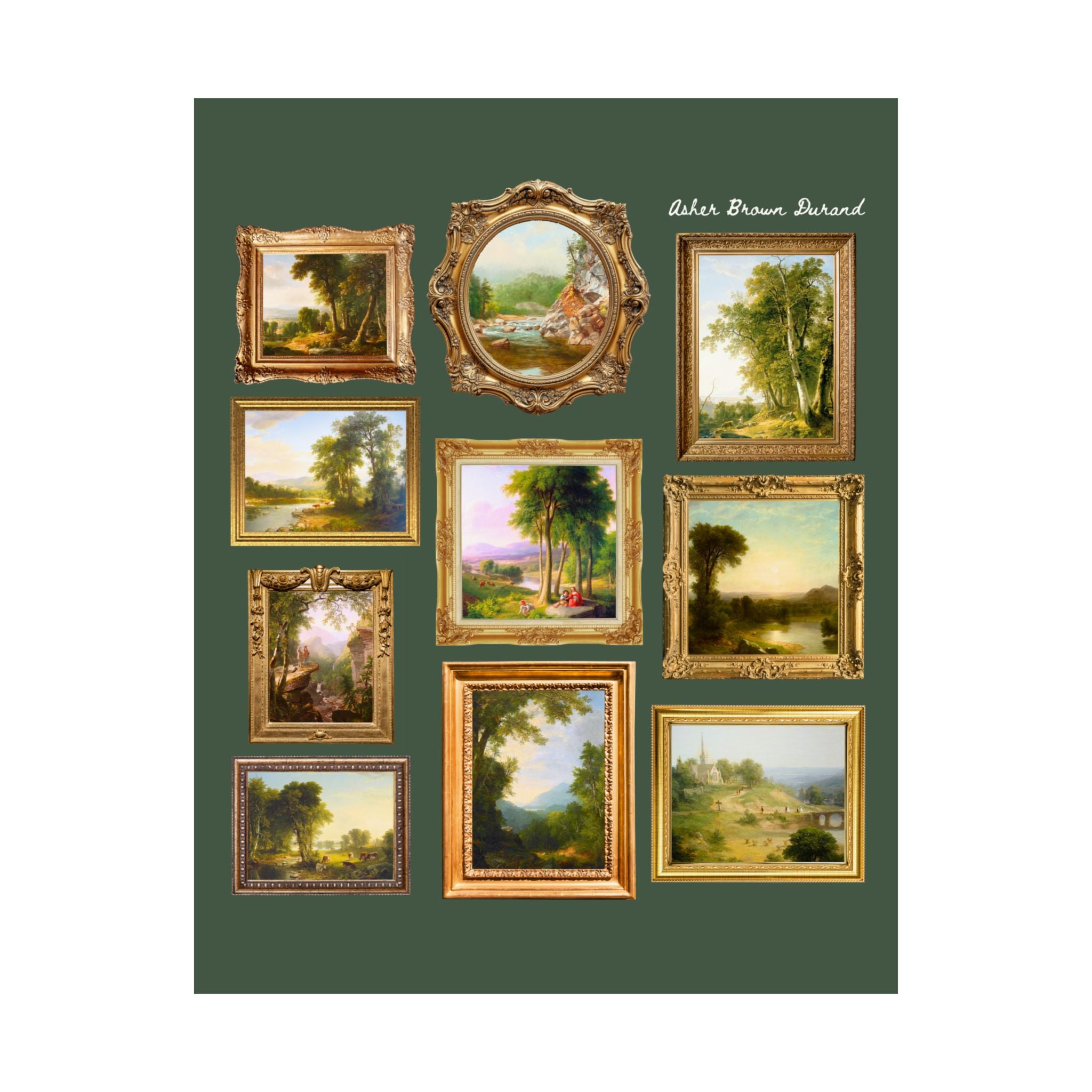 Asher Brown Durand Art History Lover Poster Print: Famous Paintings, History of Hudson River School Art Movement, Famous American Landscapes