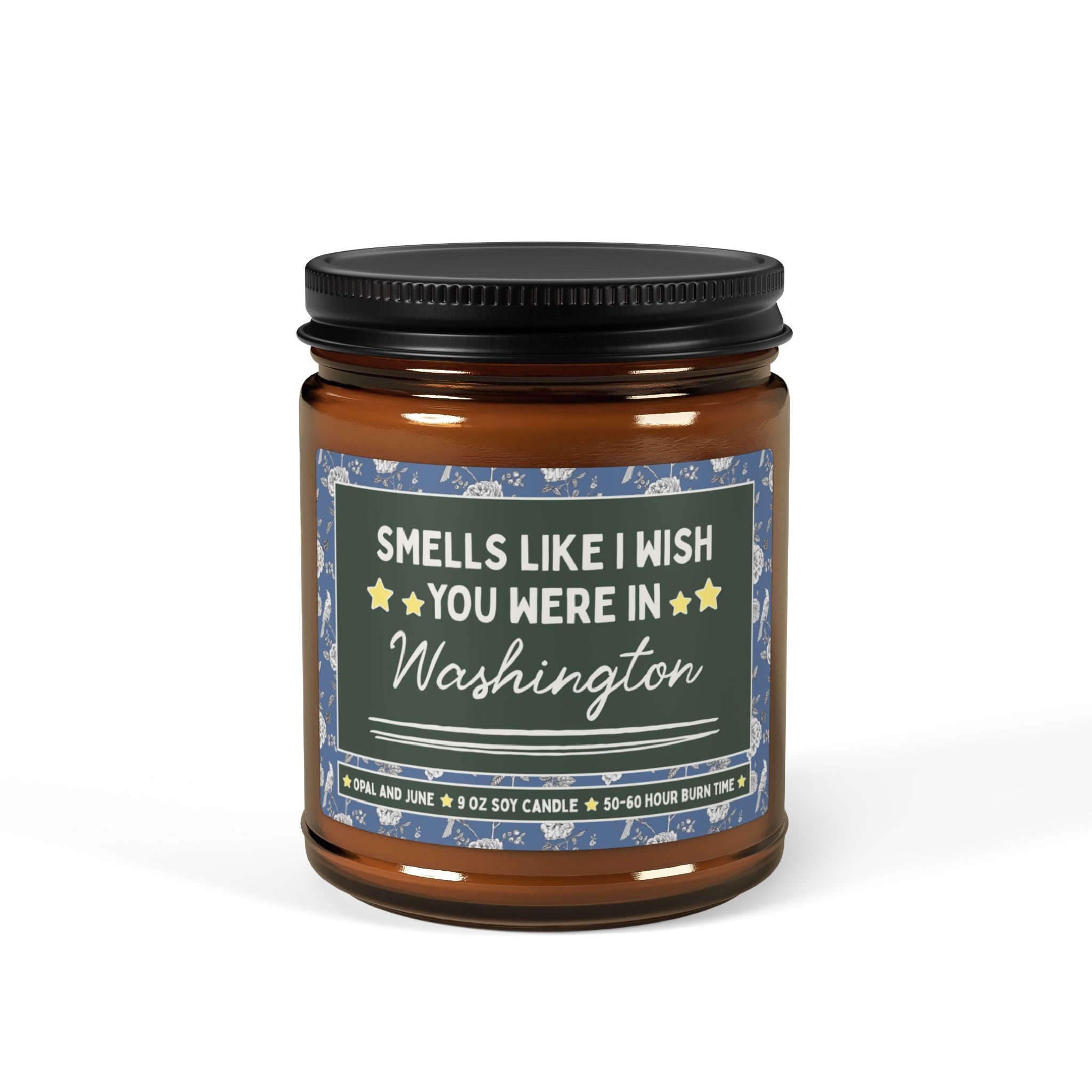 Smells Like I Wish You Were in Washington: 9 Oz Candle for Friend or Family Member Moving from Washington, Long Distance Relationship Gift