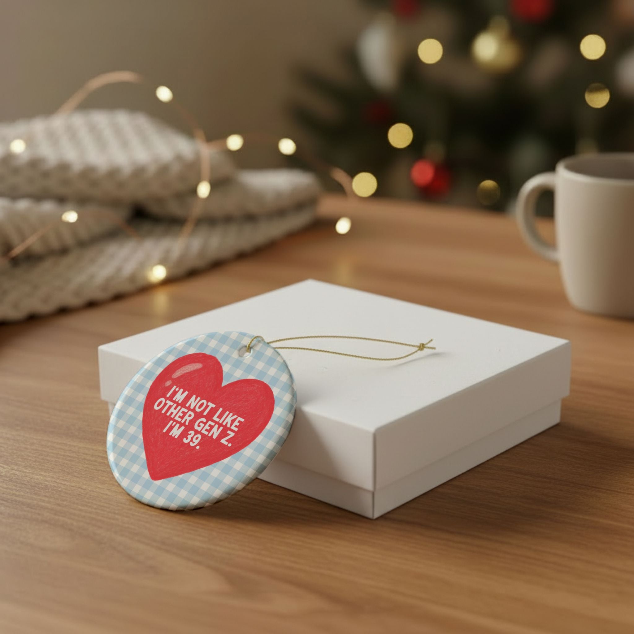 Funny Millennial Holiday Ornament for Sarcastic Friend: I'm Not Like Other Gen Z, I'm 39 | 39th Birthday Gift for Best Friend
