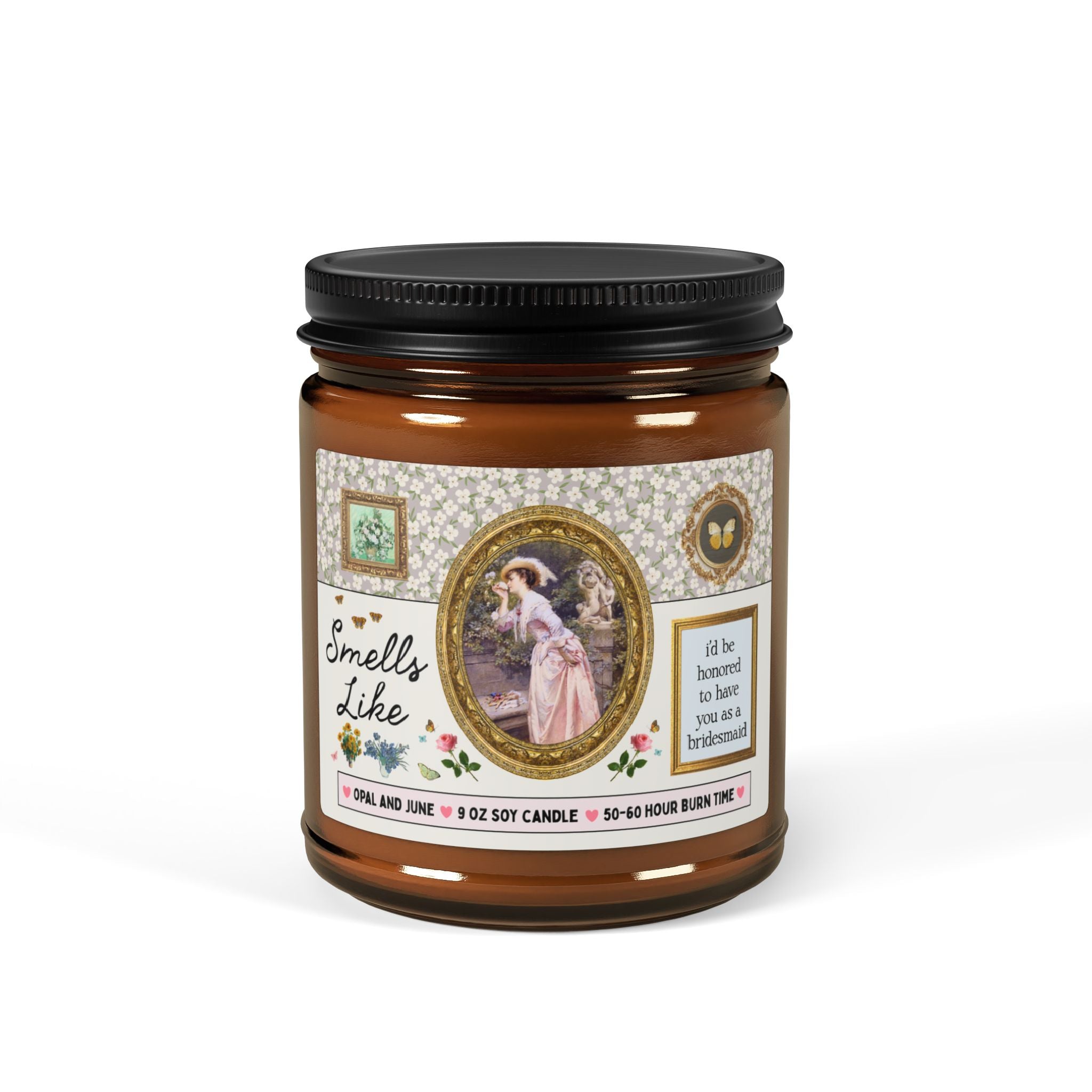 Smells Like I'd Be Honored to Have You as a Bridesmaid: 9 Oz Soy Candle | Cute Bridesmaid Proposal Gift from Bride, Newly Engaged Gift