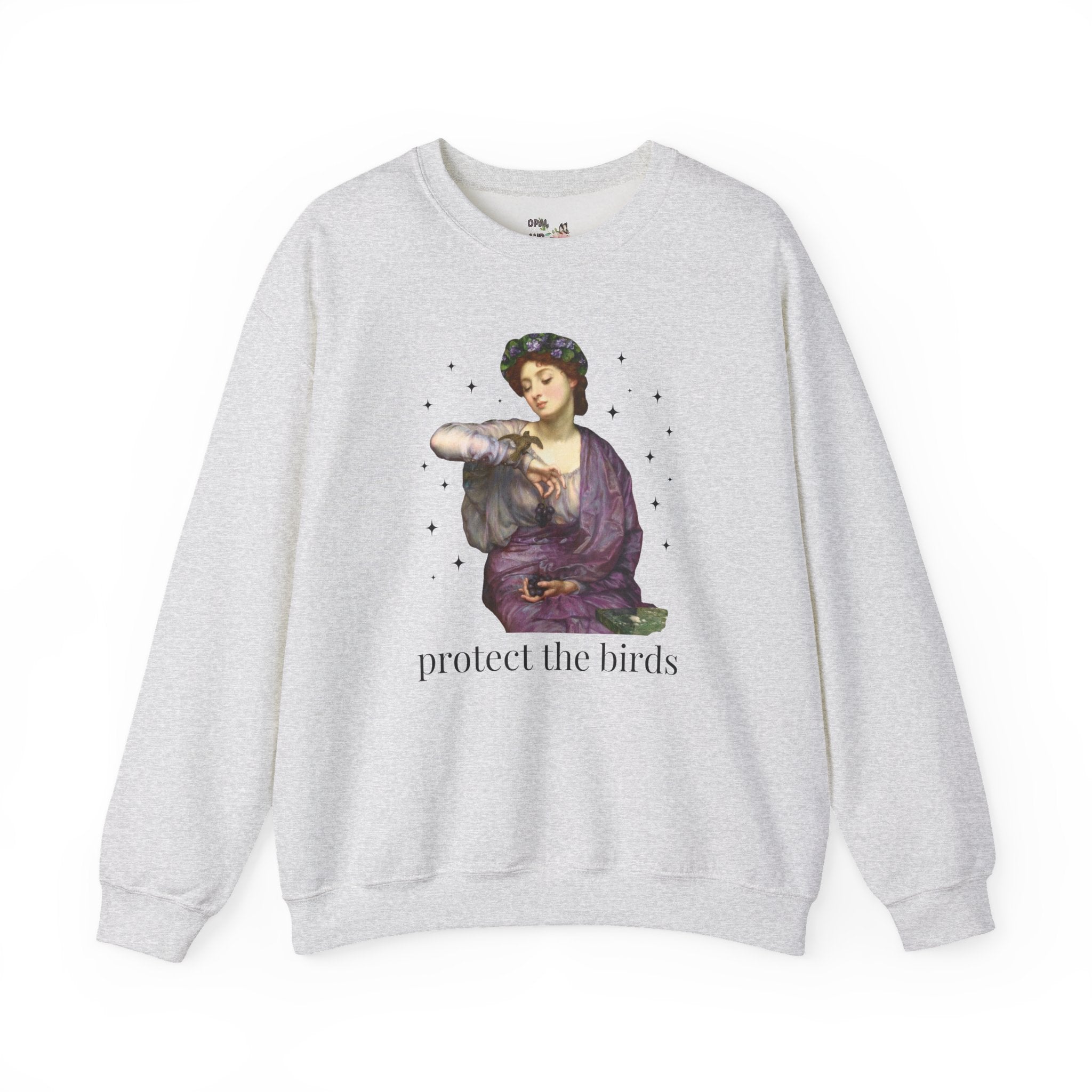 Protect the Birds Art History Sweatshirt with Famous Painting: Bird Conservation Ornithologist Biology Major or Teacher Gift, Bird Lover Crewneck