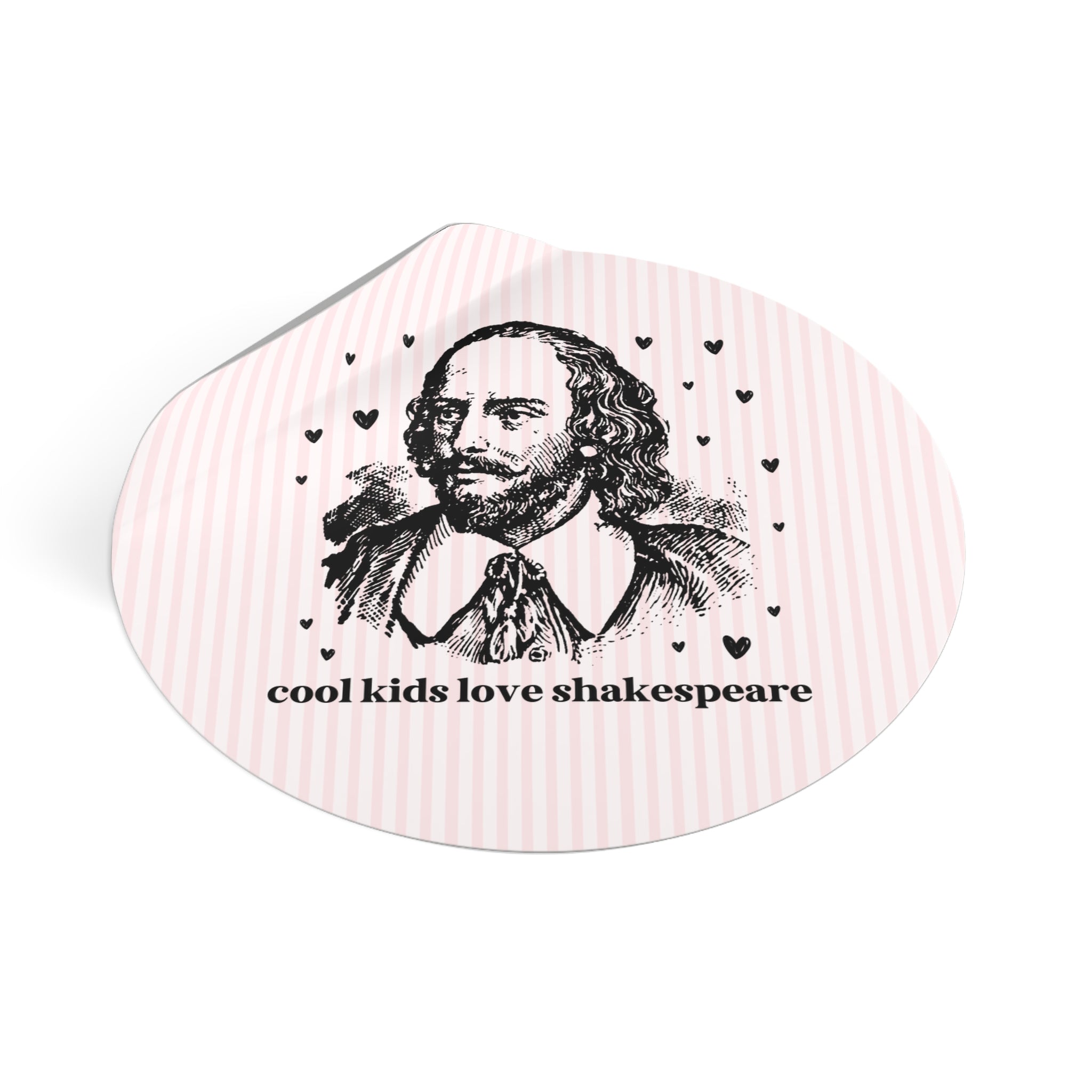 William Shakespeare Book Lover Sticker for English Major or Reader Who Loves Classic Literature, 16th Century, Cute Bookish Librarian Gift