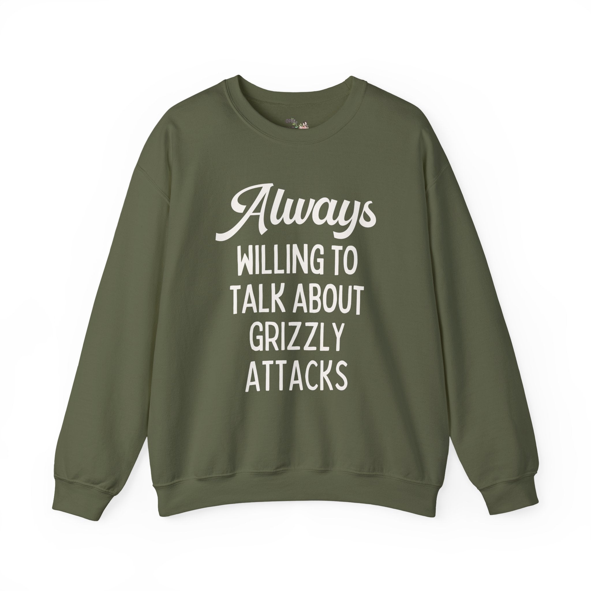 Morbid Animal History Sweatshirt for Friend Obsessed with Historical Disasters: Always Willing To Talk About Grizzly Attacks, Bear Lover Crewneck