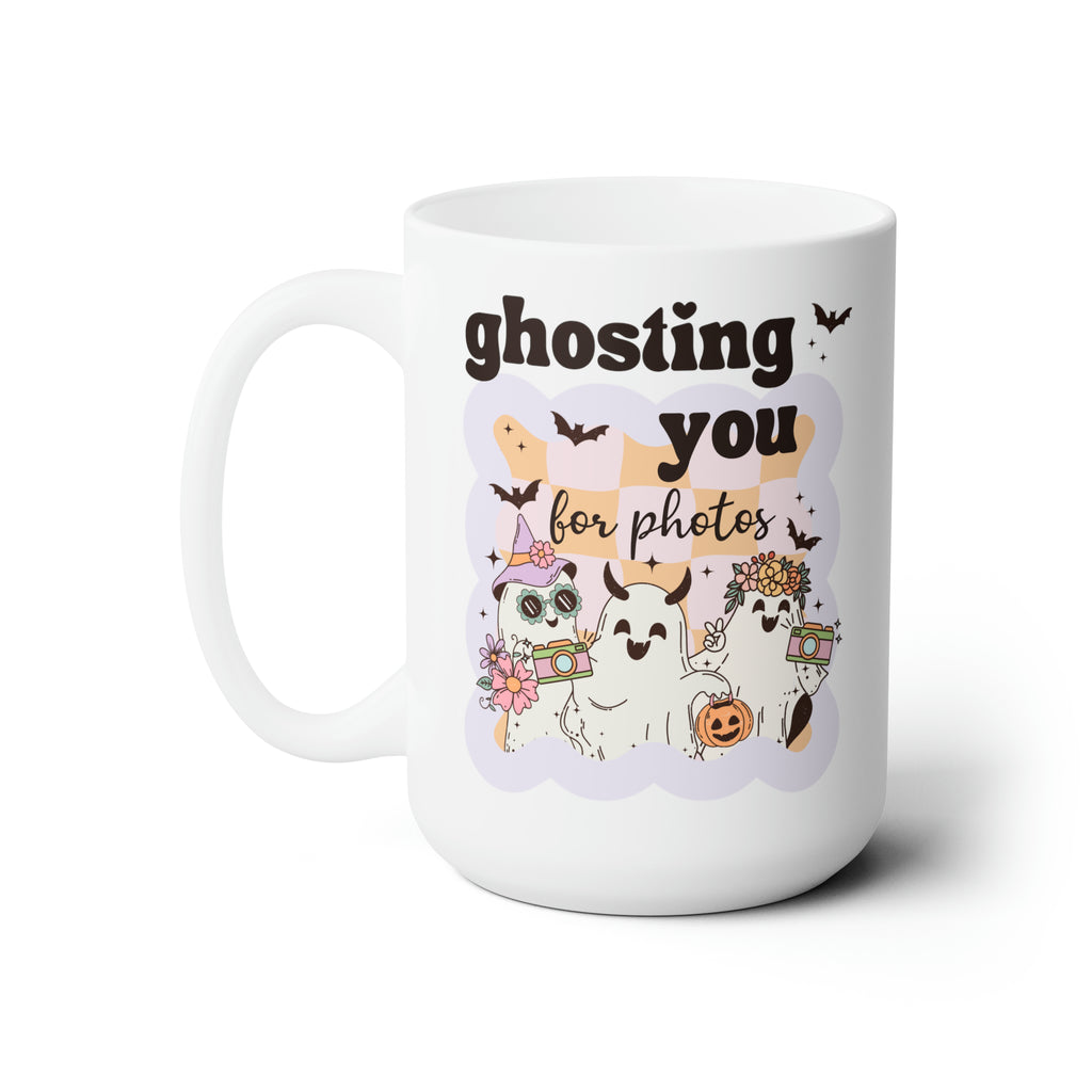 Funny Photographer Coffee Mug for Halloween: Ghosting You For Photos