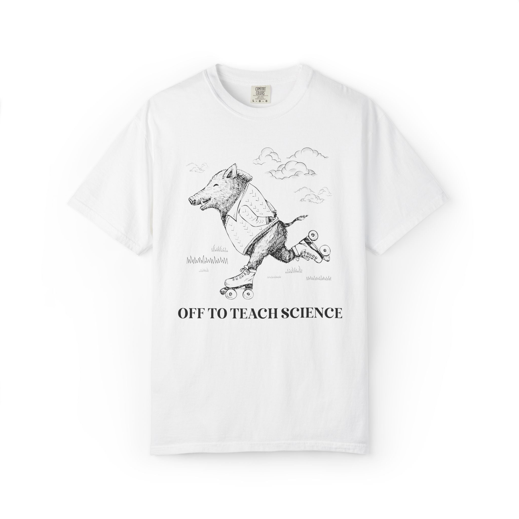 Off to Teach Science: Funny Razorback Tee Shirt for Teacher Team, Nostalgic Animal Lover Back to School T-Shirt