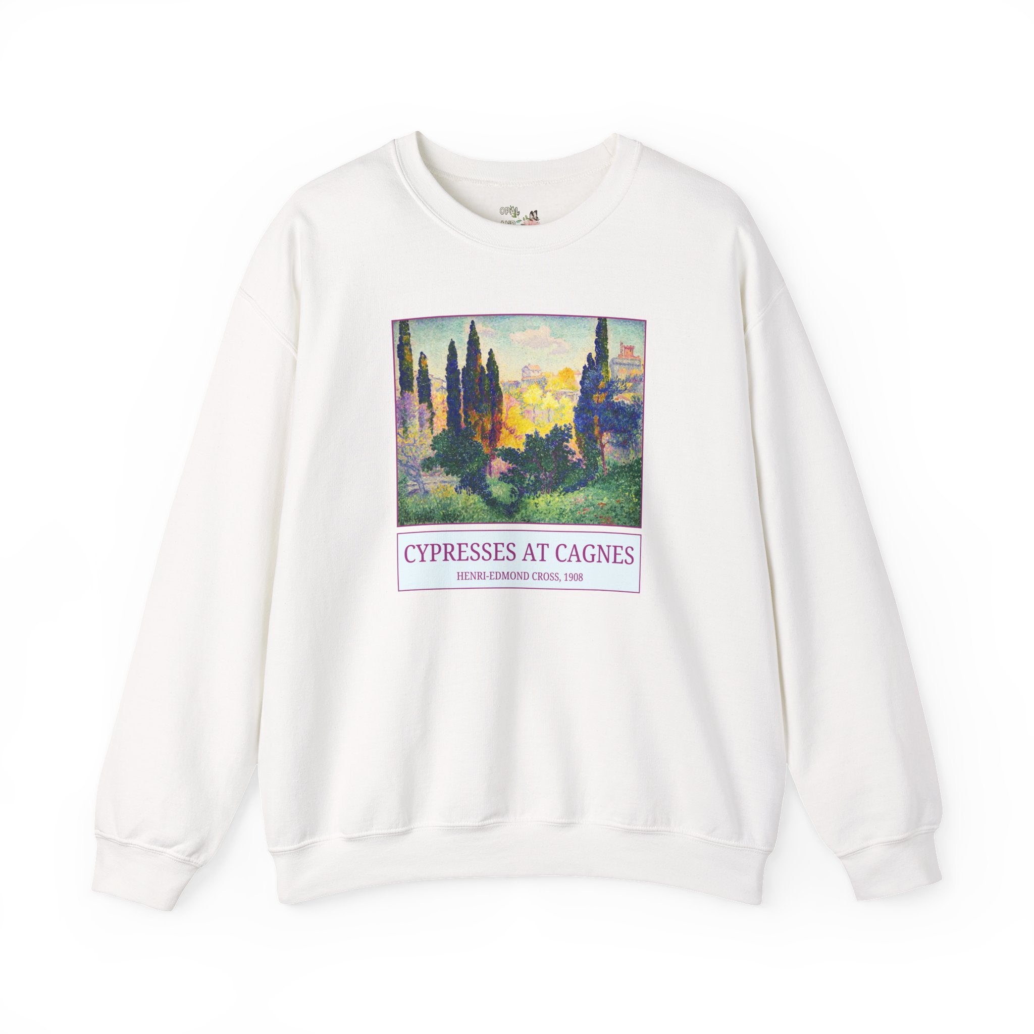 Cypresses at Cagnes by Henri-Edmond Cross Neo-Impressionism and Pointillism Art History Buff Sweatshirt, Famous Painting, French Art History