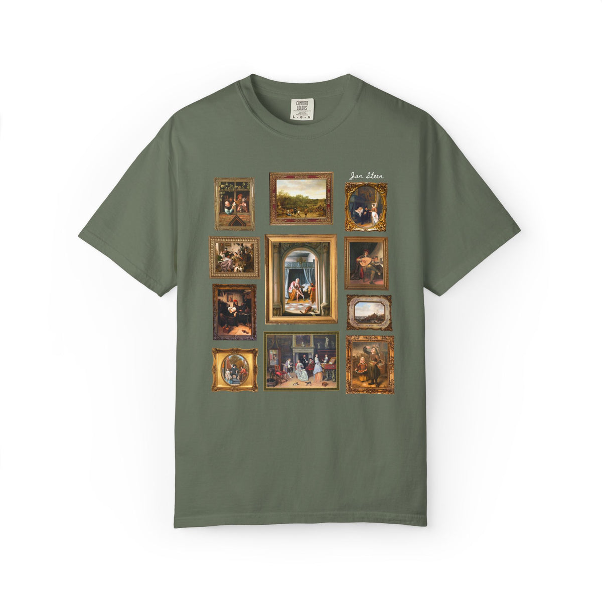 Jan Steen Dutch Golden Age Art History Buff Tee Shirt for European Art Historian or Humanities Teacher, Woman at Her Toilet Famous Painting