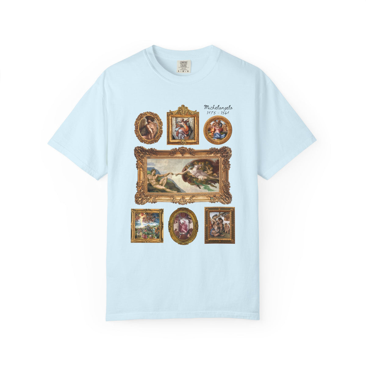 Michelangelo Art History Tee Shirt for Humanities Major Who Loves High Renaissance Art or the Sistine Chapel, 16th Century Roman History Tee