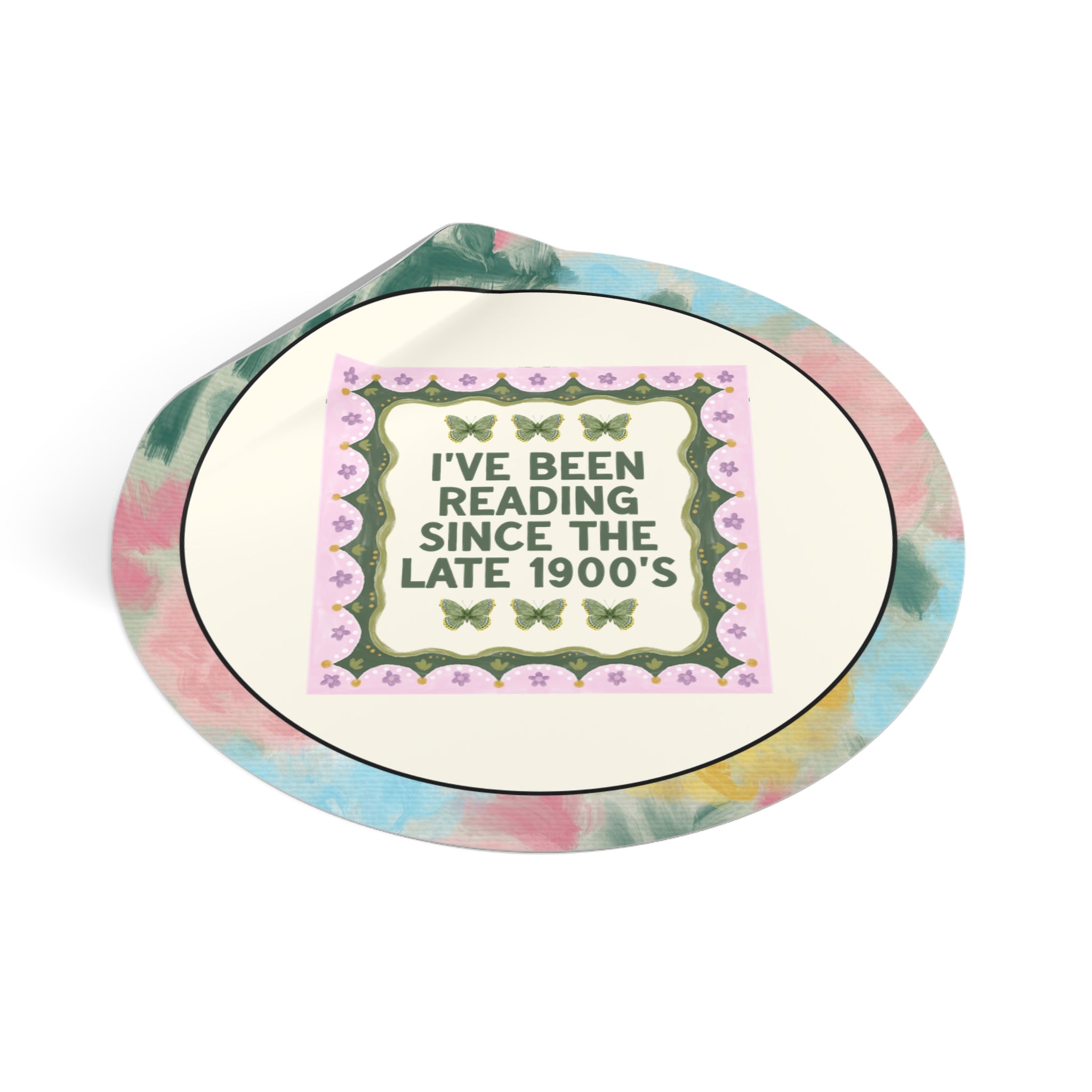 I've Been Reading Since the Late 1900's Funny Book Lover Sticker for 40th Birthday or Reader Born in the 1990s, Silly Fiction Literature Sticker