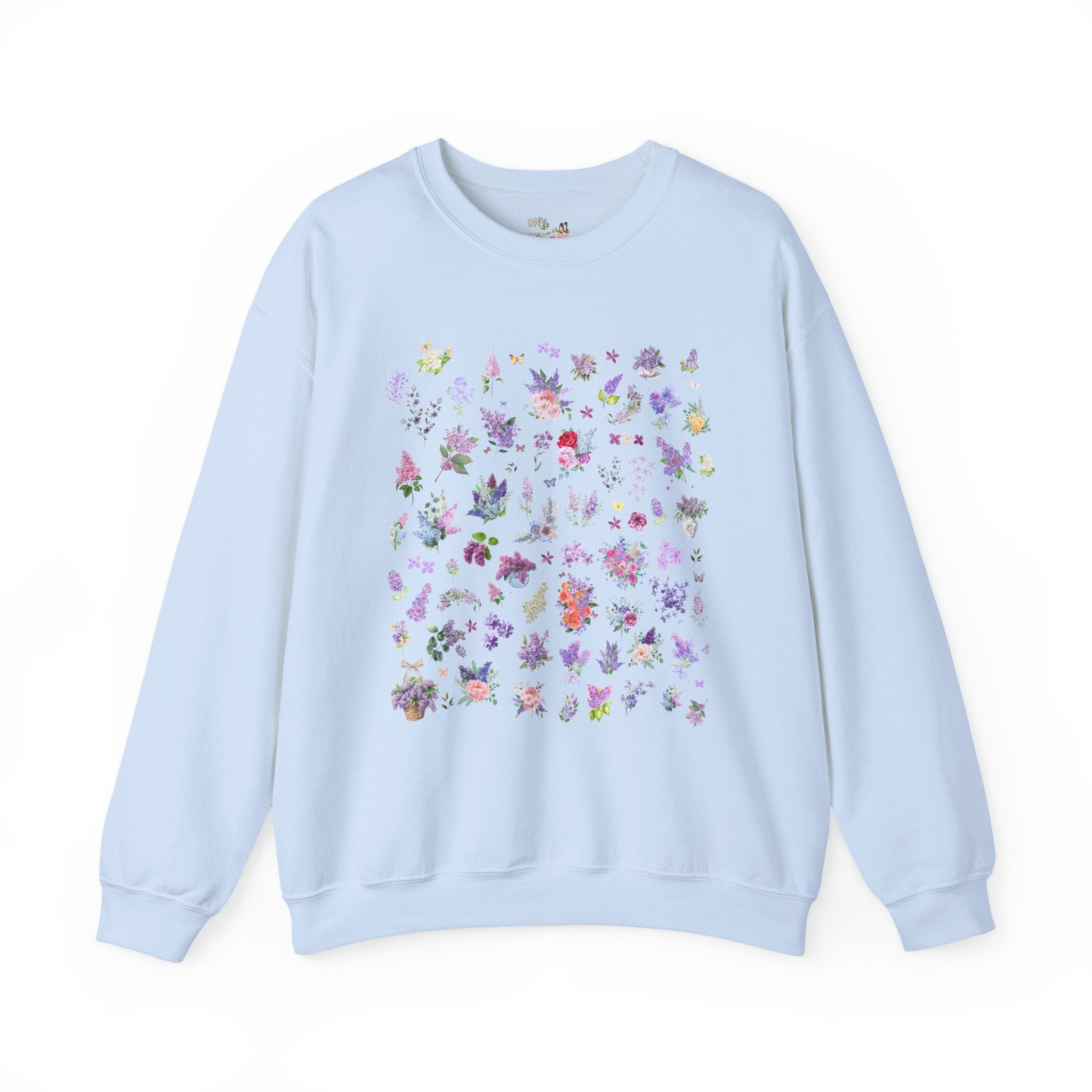 Lilac Flower Sweatshirt for Mom Who Loves Flowers, May Birth Month Gift for Mother's Day, Cute Birthday Present for Daughter who Gardens