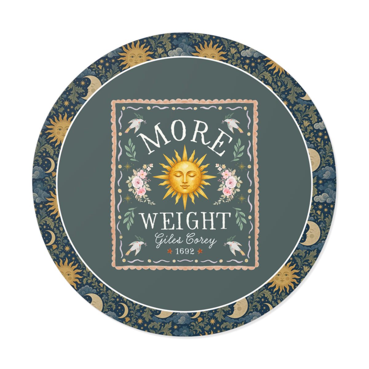 Salem Witch Trials History Buff Sticker: More Weight Giles Corey, Massachusetts New England Historical Disaster Sticker, Witchy History