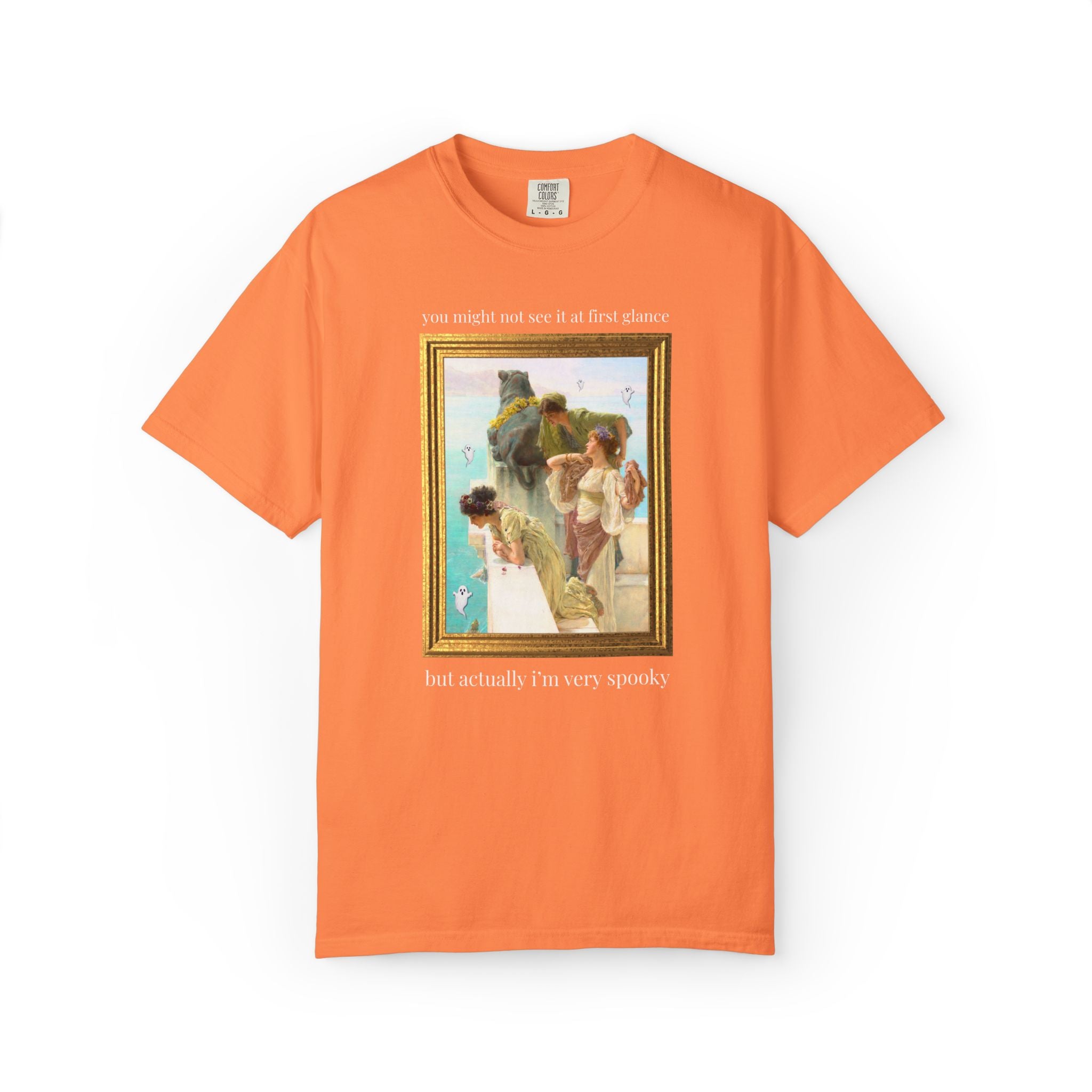 Spooky Halloween Art History Tee Shirt: Famous Painting by Lawrence Alma-Tadema, 19th Century Art History, Funny Spooky Season Ghost Tee
