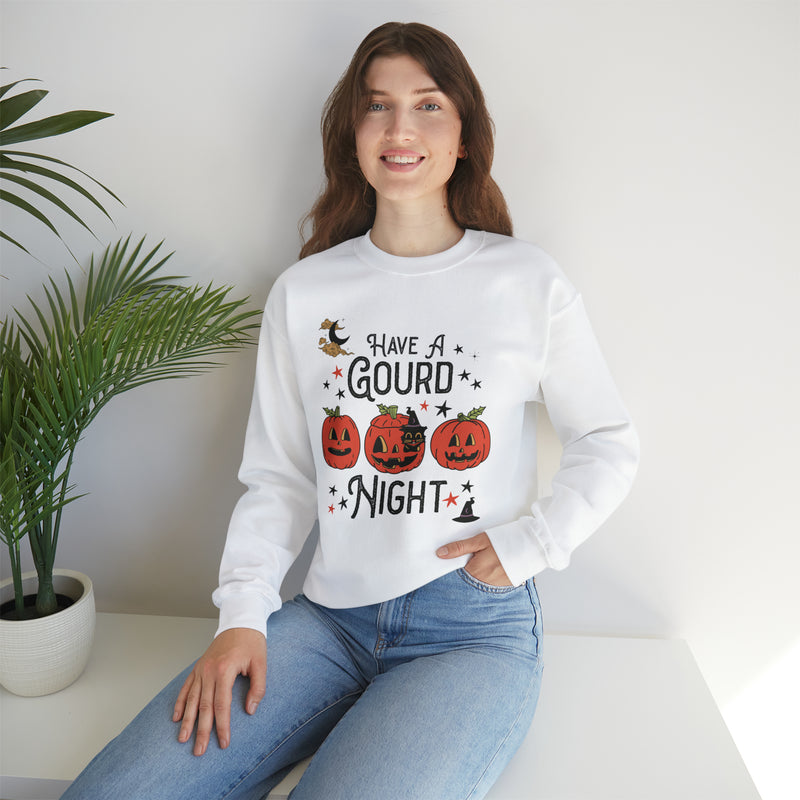 Punny Halloween Crewneck for Fall: Have A Gourd Night