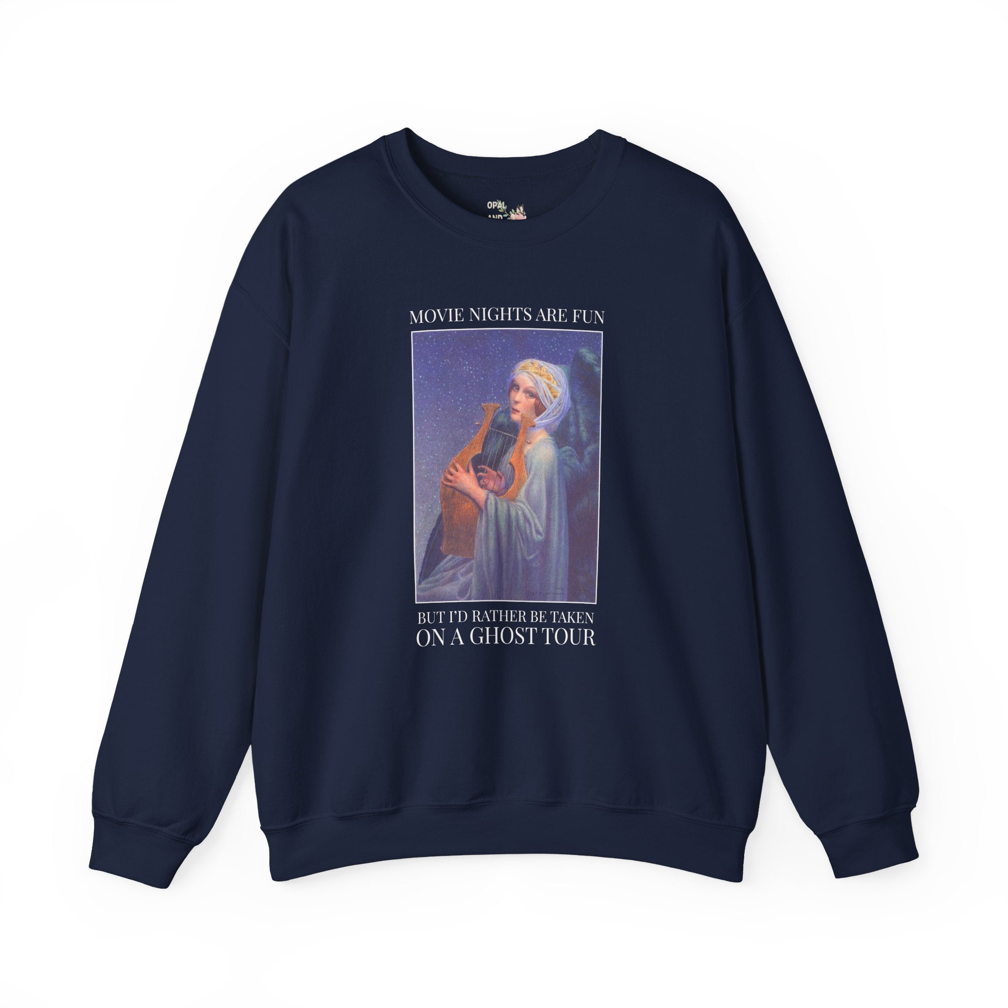 Spooky Season Art History Buff Sweatshirt for Friend Who Loves Ghost Tours, Spooky History Lover Gift, Colorful Halloween Ghost Lover Crewneck