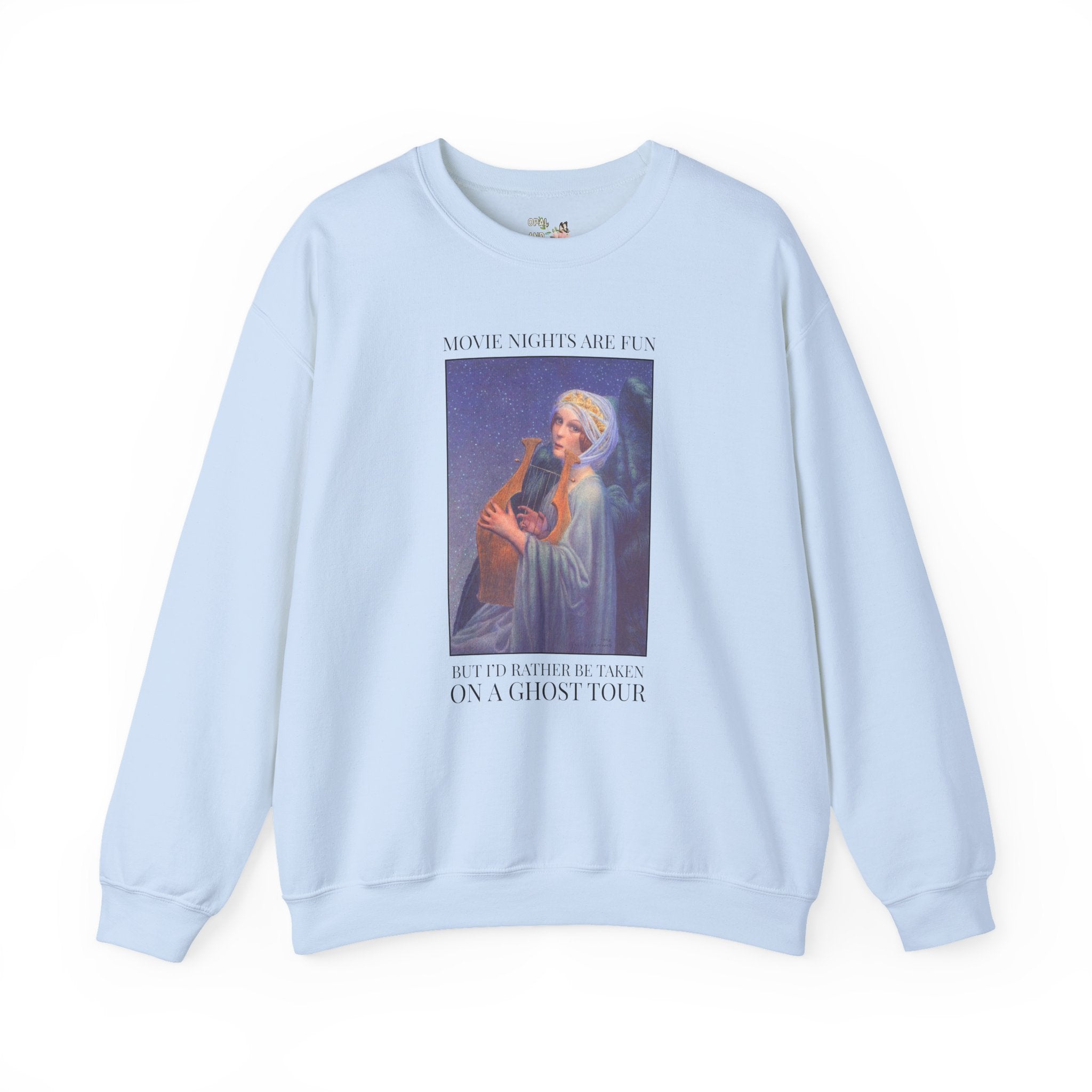 Spooky Season Art History Buff Sweatshirt for Friend Who Loves Ghost Tours, Spooky History Lover Gift, Colorful Halloween Ghost Lover Crewneck