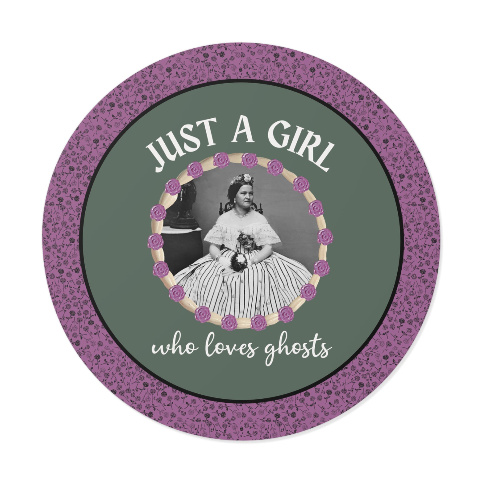Spooky Ghost Lover Sticker for Friend Who Loves History: Mary Todd Lincoln, Dark Whimsigoth Sticker, History Lover, Social Studies Teacher