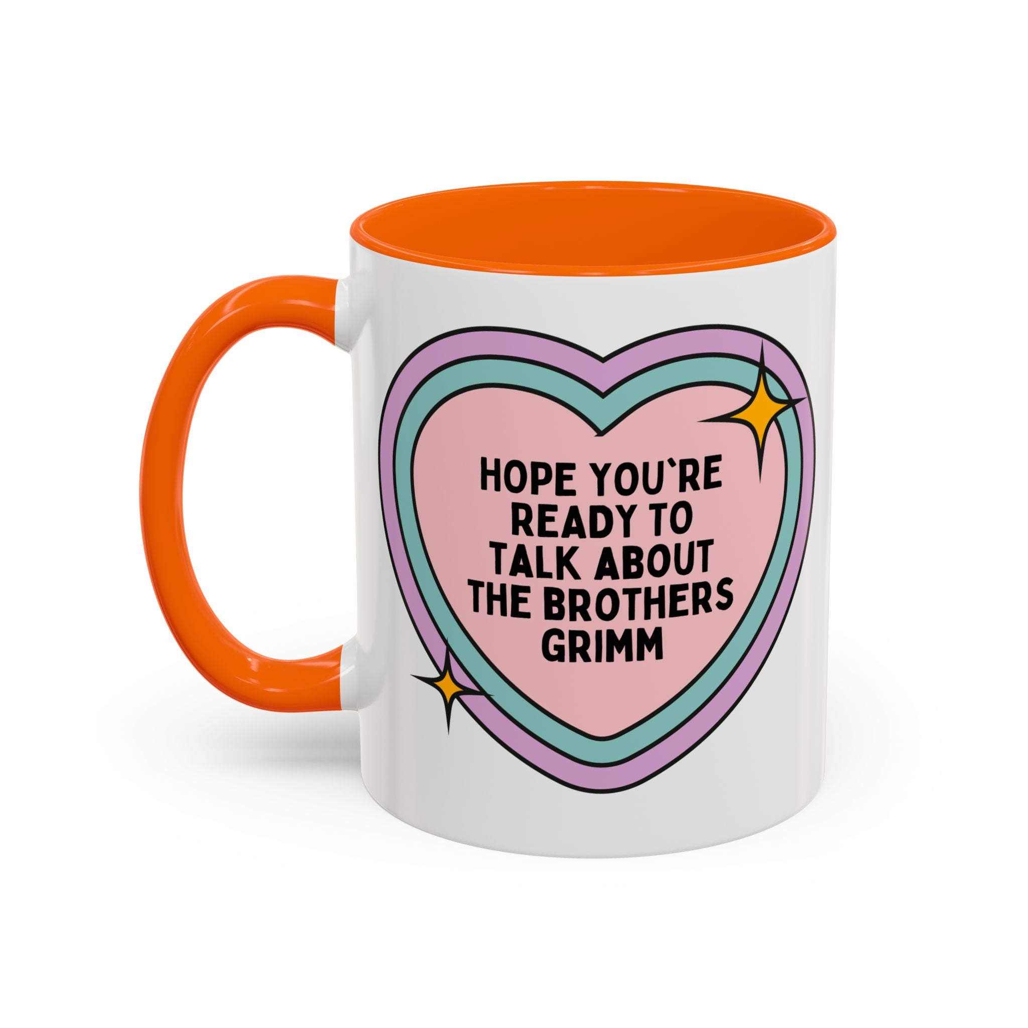 Hope You're Ready to Talk About The Brothers Grimm Book Lover Coffee Mug, Funny Fairy Tale Reader 11 Oz Mug, European Folklore Gift for Romance Reader