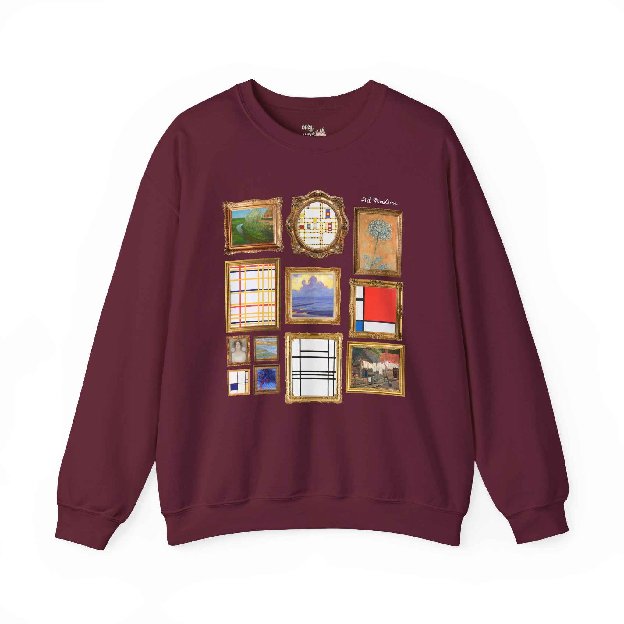 Piet Mondrian Famous Painting Sweatshirt: Netherlands Art History Teacher Crewneck, Early 1900s Abstract Art Lover Shirt, Cubism Geometric Art History