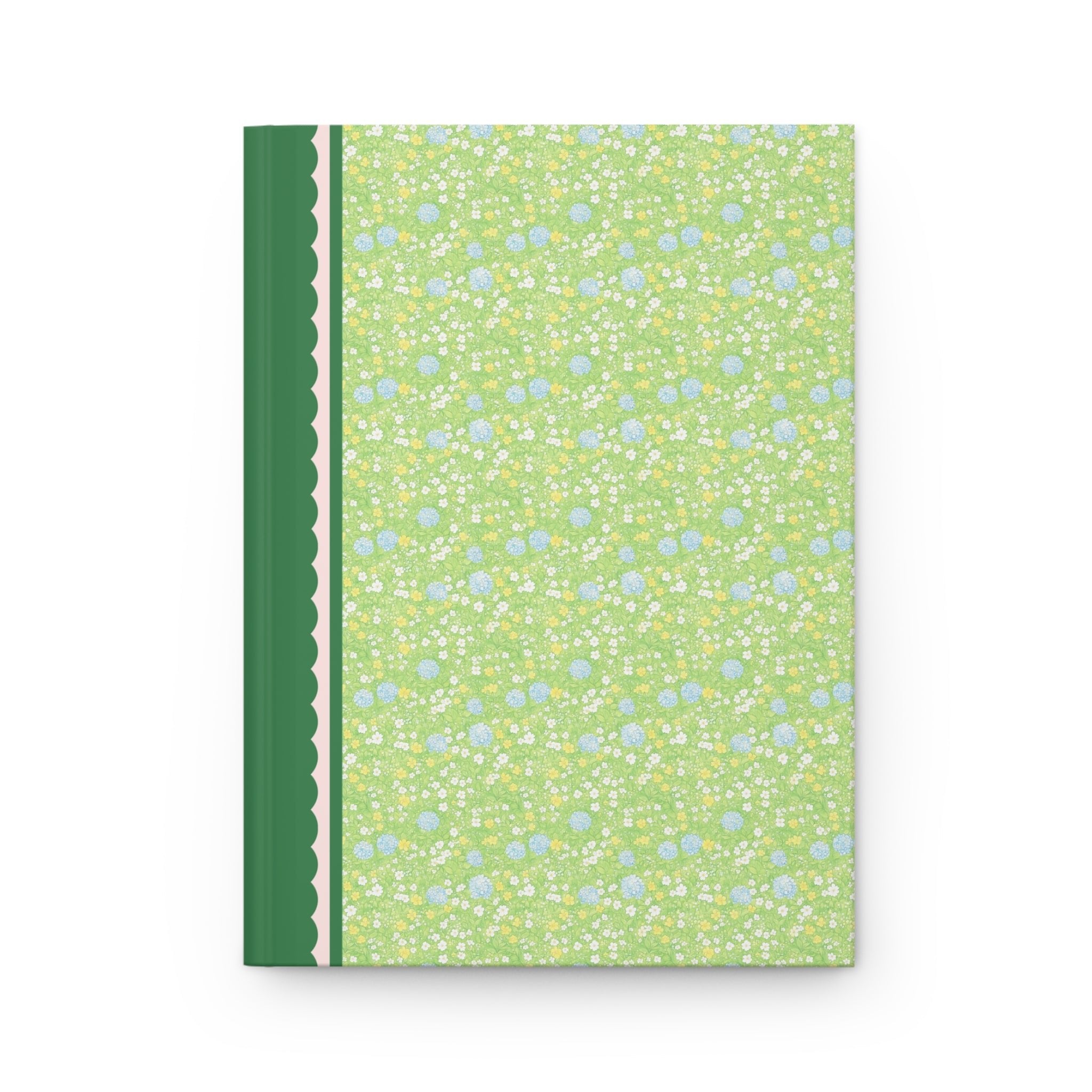 70s Aesthetic Green Flower Journal - Opal and June