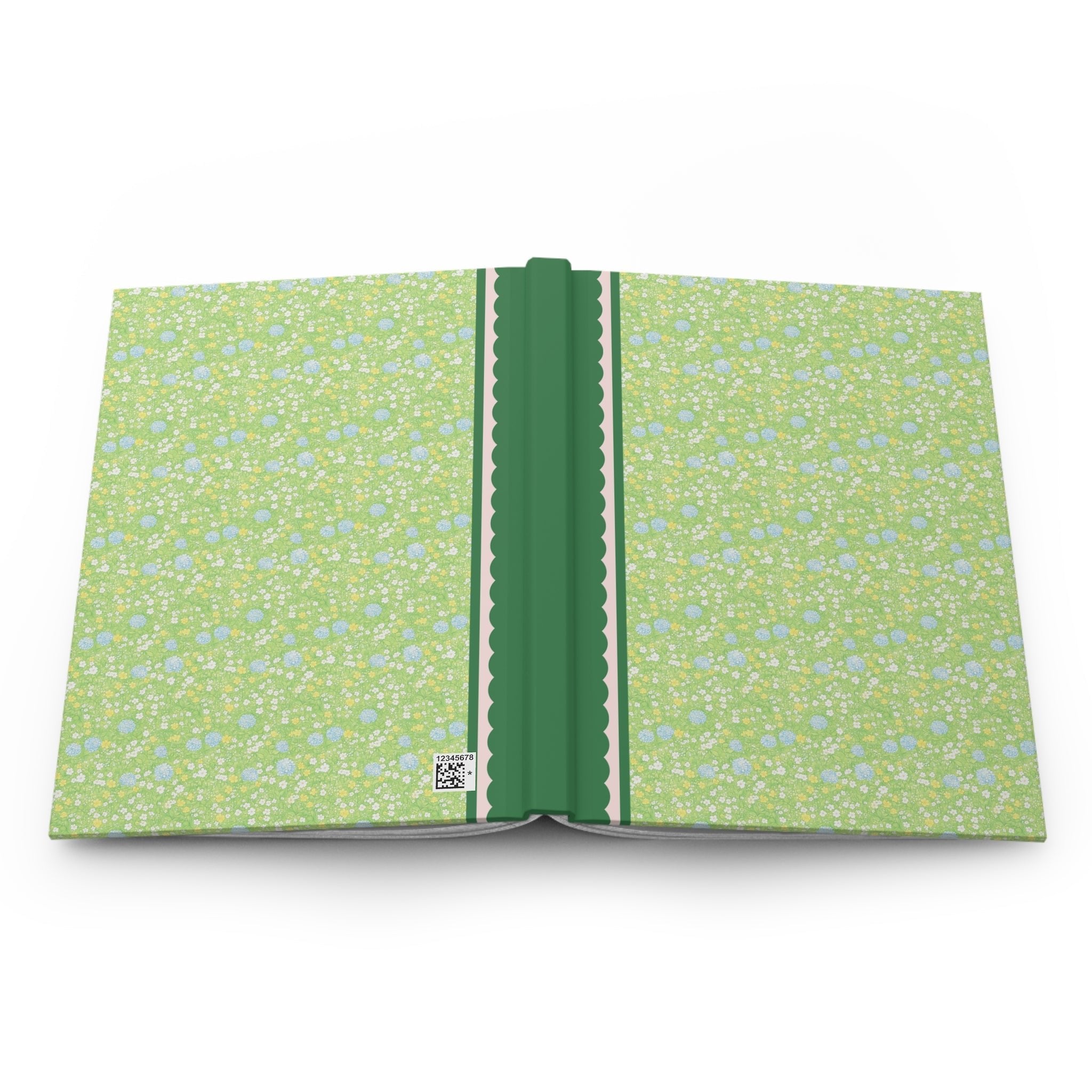 70s Aesthetic Green Flower Journal - Opal and June
