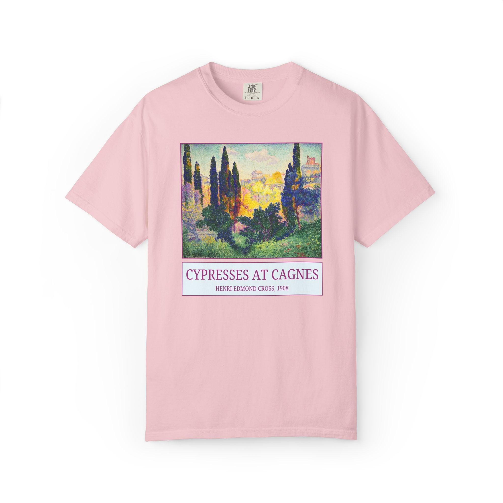 Cypresses at Cagnes by Henri-Edmond Cross Neo-Impressionism and Pointillism Art History Buff Tee Shirt, Famous Painting, French Art History