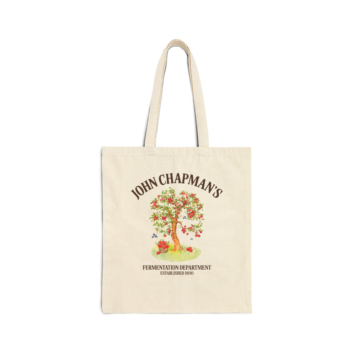 John Chapman's Fermentation Department Tote Bag: Funny Drinking Johnny Appleseed American Folk Tale History Tote Bag for History Buff