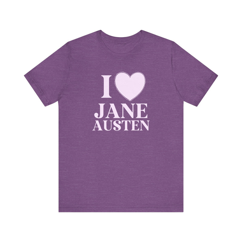 Monochromatic Jane Austen Tee for Book Lovers in Purple: Simple and Elegant Design for Classic Literature Fans | Perfect Gift for 19th Century Regency Romance Readers