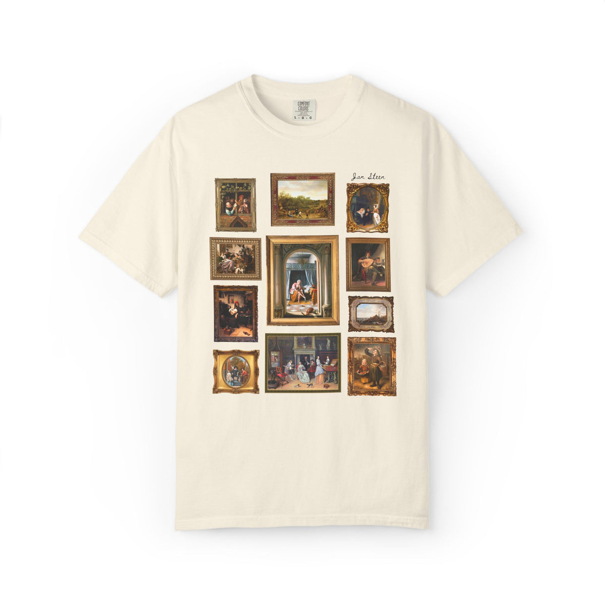 Jan Steen Dutch Golden Age Art History Buff Tee Shirt for European Art Historian or Humanities Teacher, Woman at Her Toilet Famous Painting