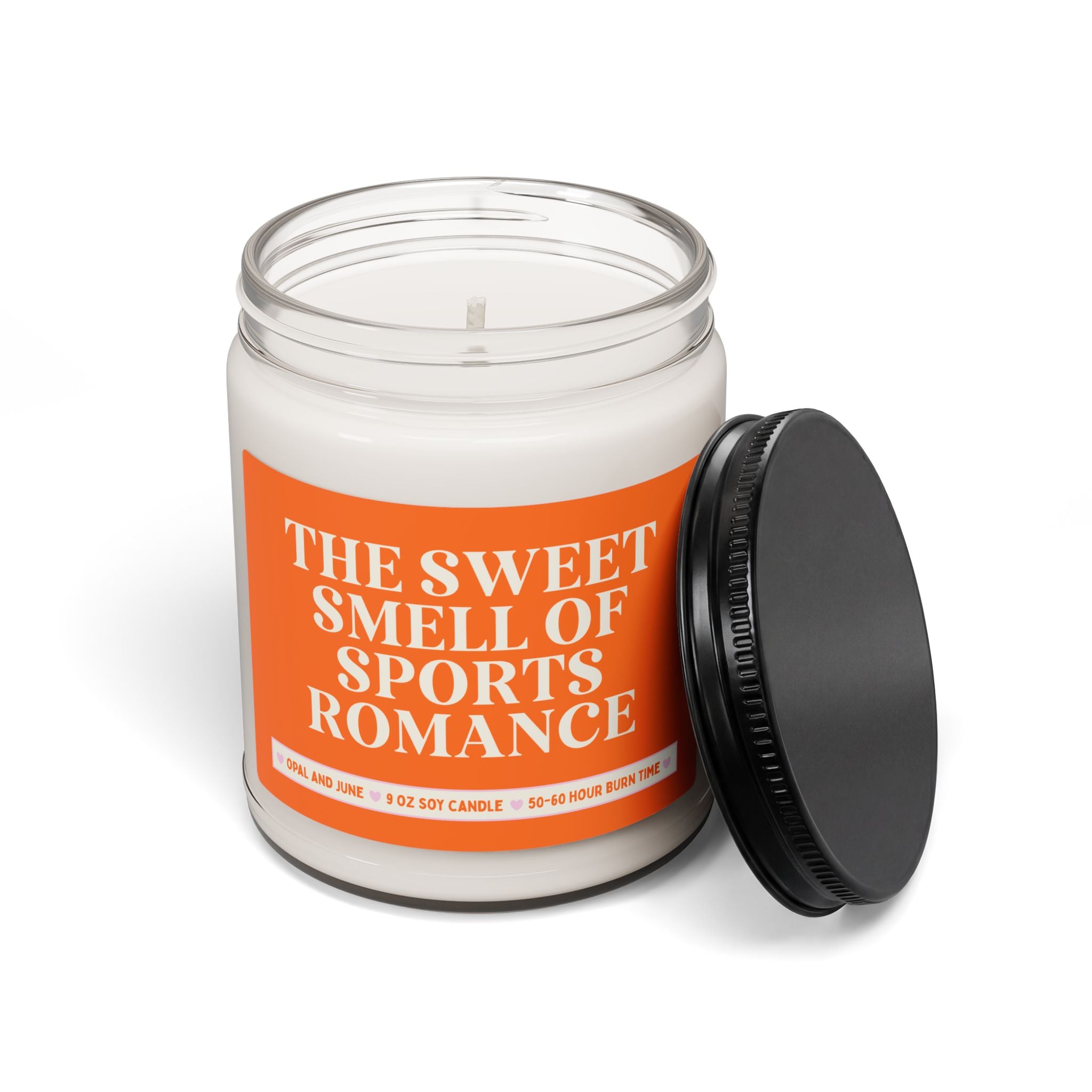 Sports Romance Book Lover Gift: The Sweet Smell of Sports Romance, Funny Bookish New Adult Contemporary Romance Tropes Bookworm 9 Oz Candle