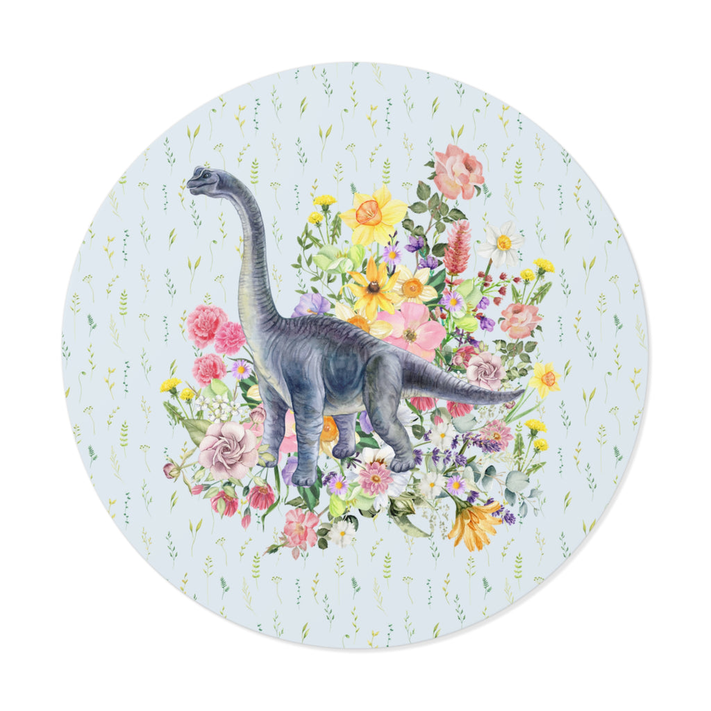 Sticker: Brachiosaurus in Flowers