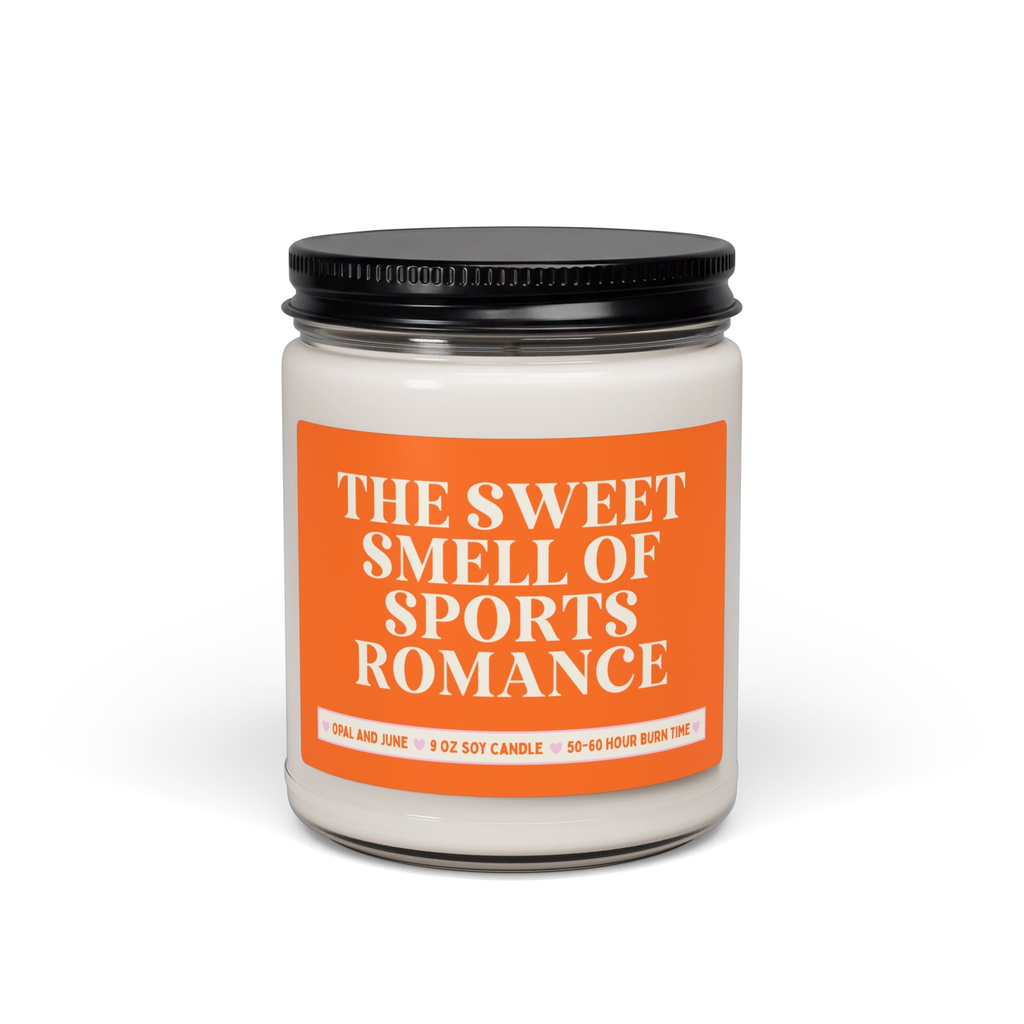 Sports Romance Book Lover Gift: The Sweet Smell of Sports Romance, Funny Bookish New Adult Contemporary Romance Tropes Bookworm 9 Oz Candle