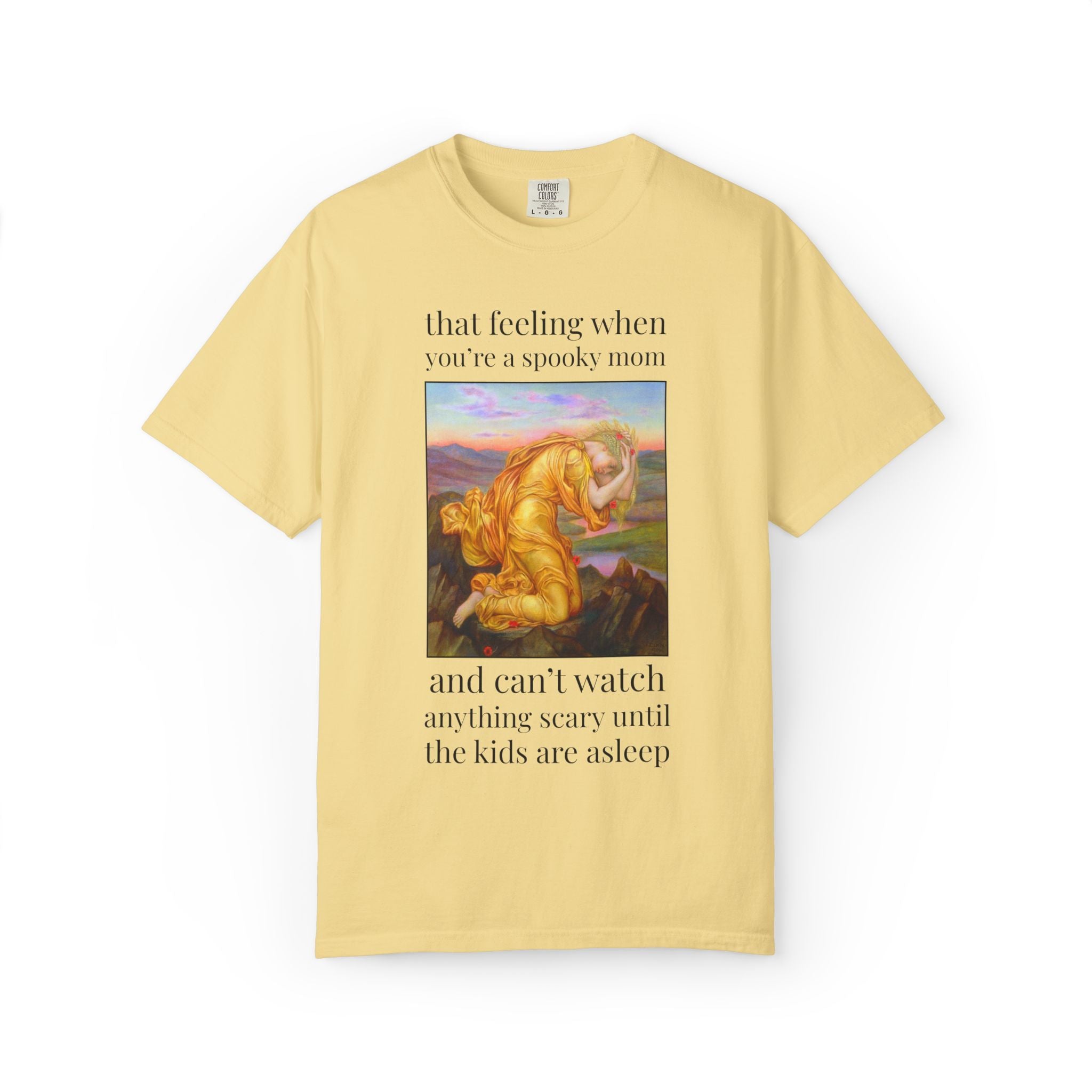 Halloween Mom Tee Shirt with Famous Painting by Evelyn de Morgan: When You're a Spooky Mom True Crime History Buff Shirt, Scary Movie Lover