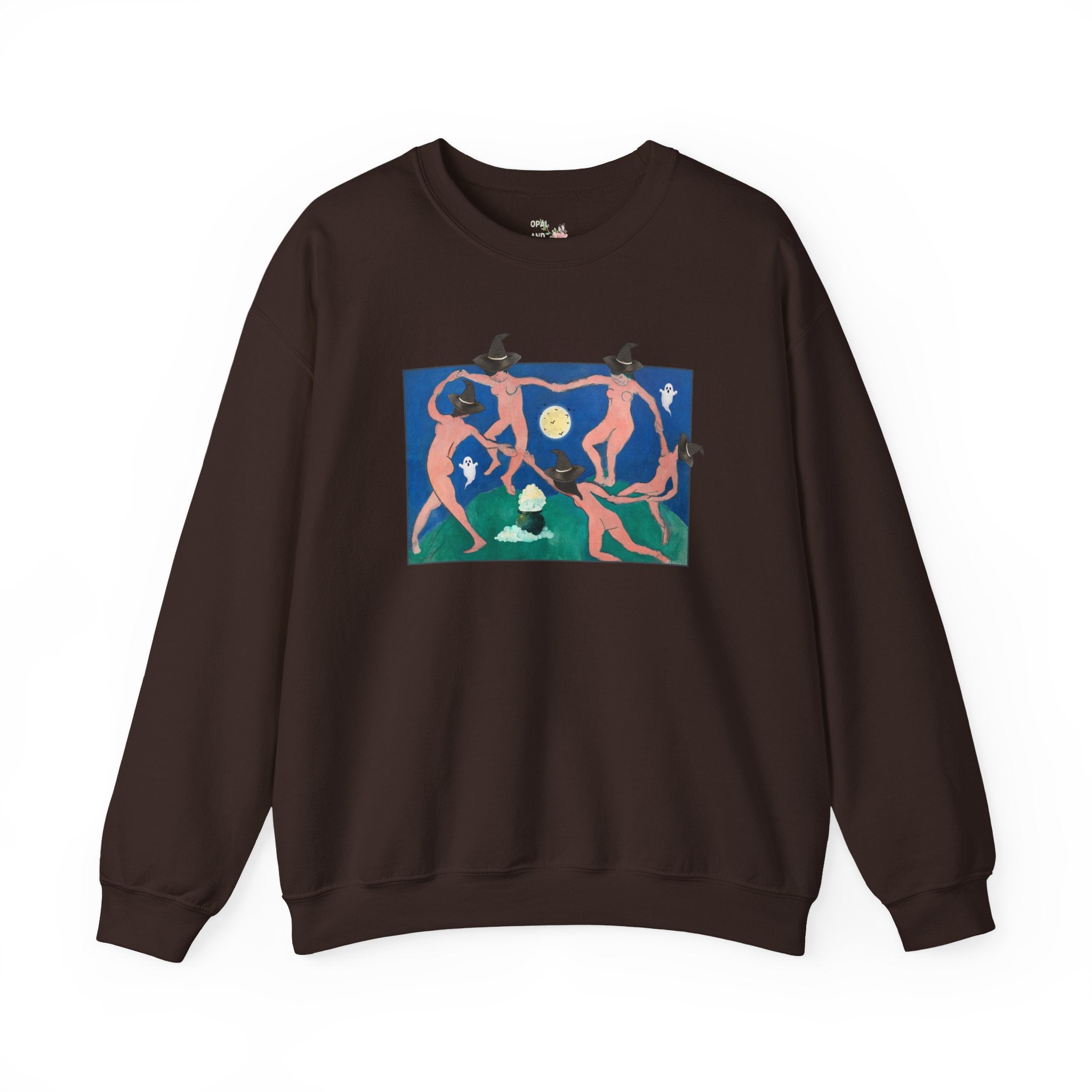 Halloween Art History Buff Sweatshirt with Spooky Witches and Ghosts: Henri Matisse Dance Early 1900s Famous Painting, French Art History