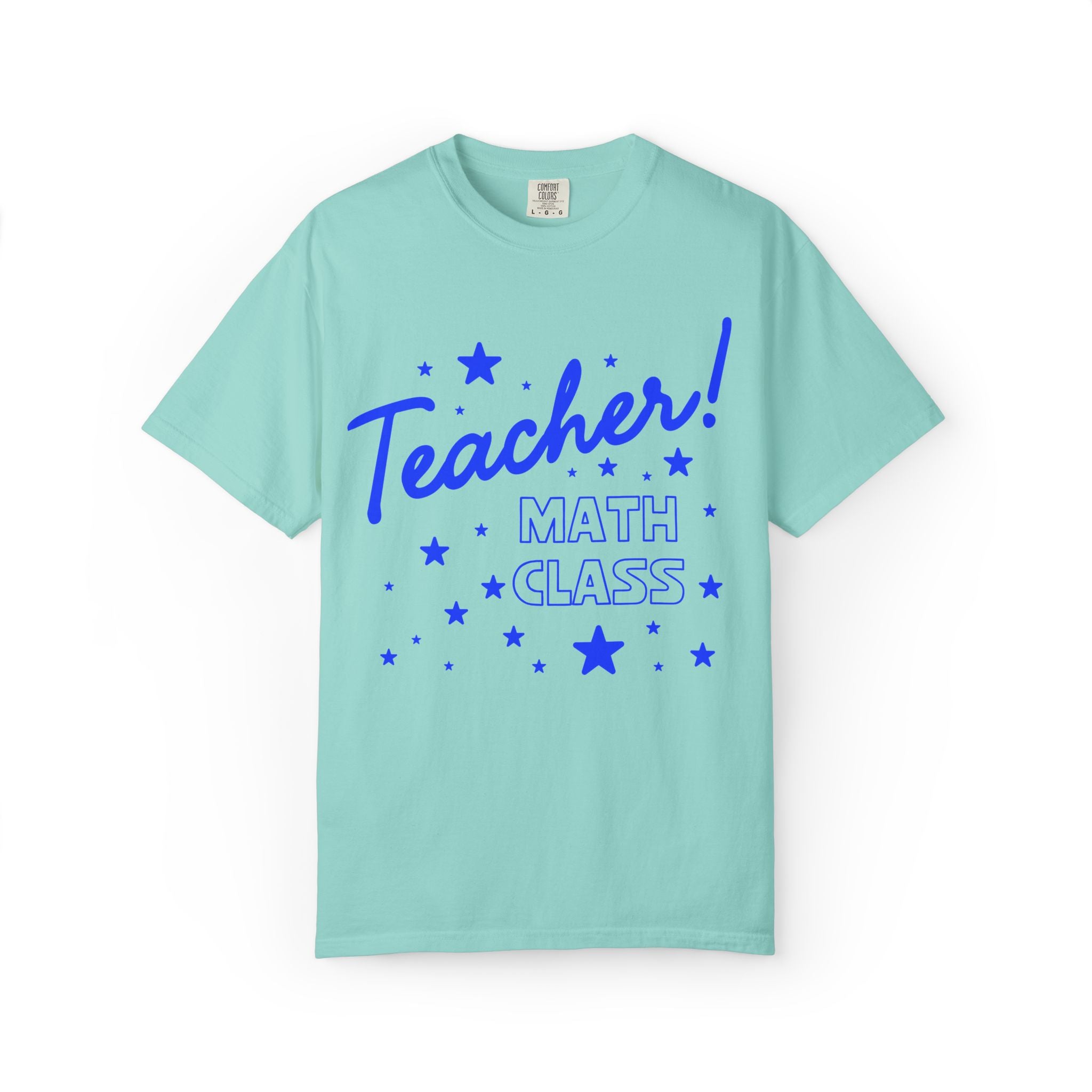 Math Teacher Tee Shirt with Stars: Cute Matching Teacher T-Shirt for Back to School, Teacher Appreciation Gift, High School Math Department