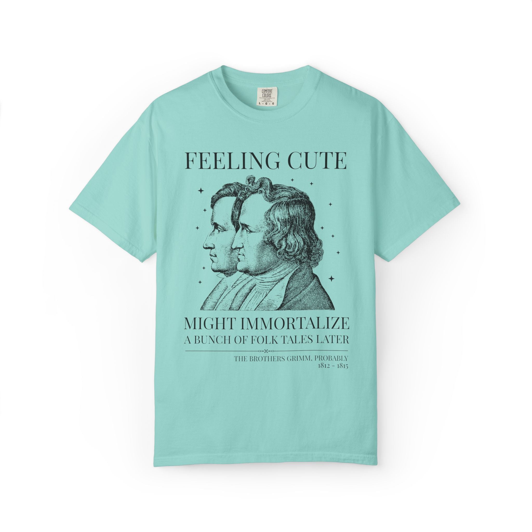 Brothers Grimm Bookish Fairy Tale Tee Shirt for Reader or Historian, 19th Century European Folklore Tee for Book Lover, Romance Writer