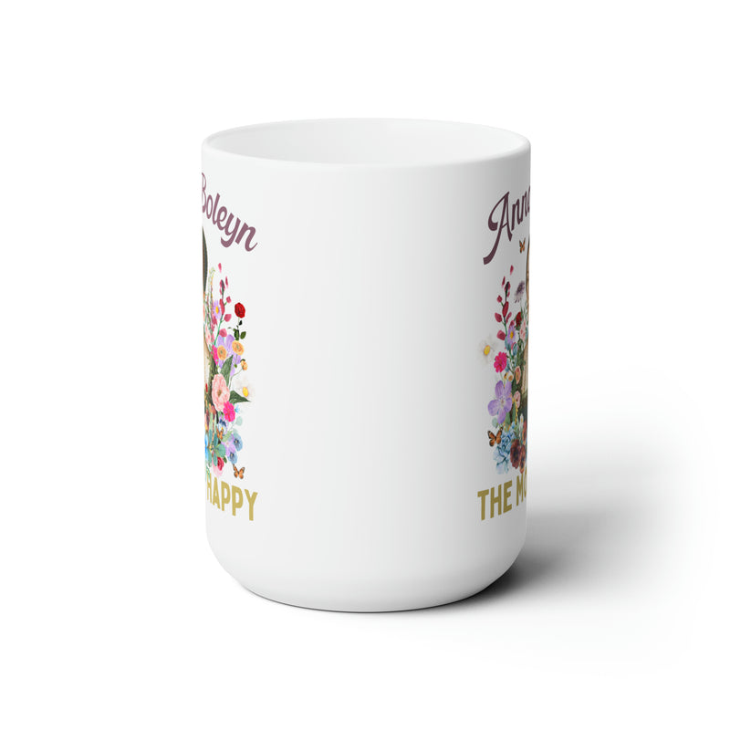 Floral Anne Boleyn Mug for History Lover: 15 Oz Coffee Mug