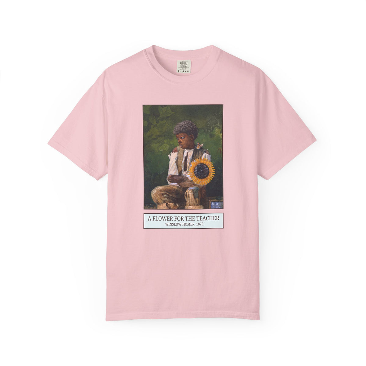 A Flower for the Teacher by Winslow Homer Tee Shirt: American Art History or Museum Lover Gift for Teacher, 19th Century and Early 1900s US Painter