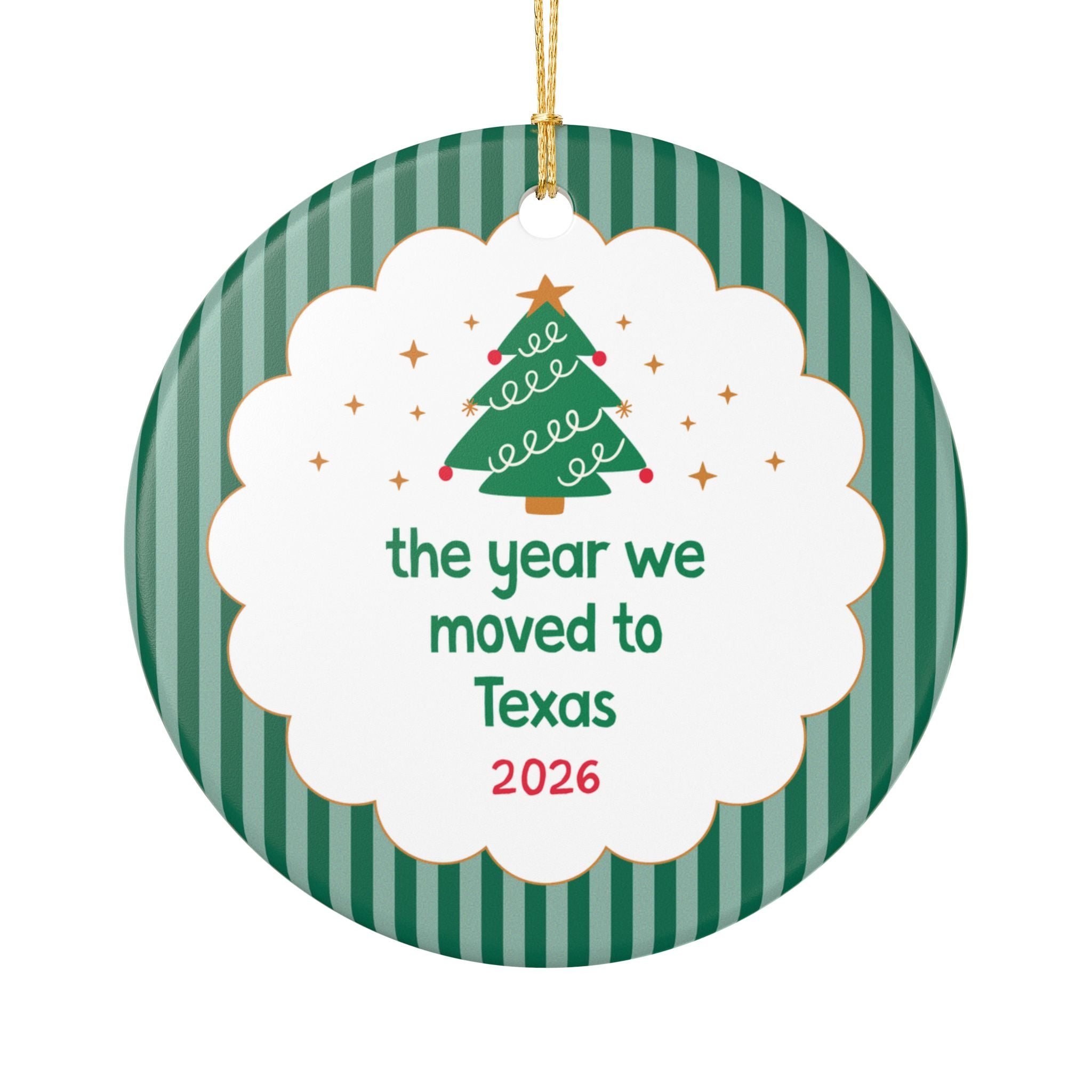 2026: The Year We Moved to Texas Nostalgic Christmas Ornament, Family Who Moved to Texas in 2026, Cute Family Moving Gift, Xmas Ornament
