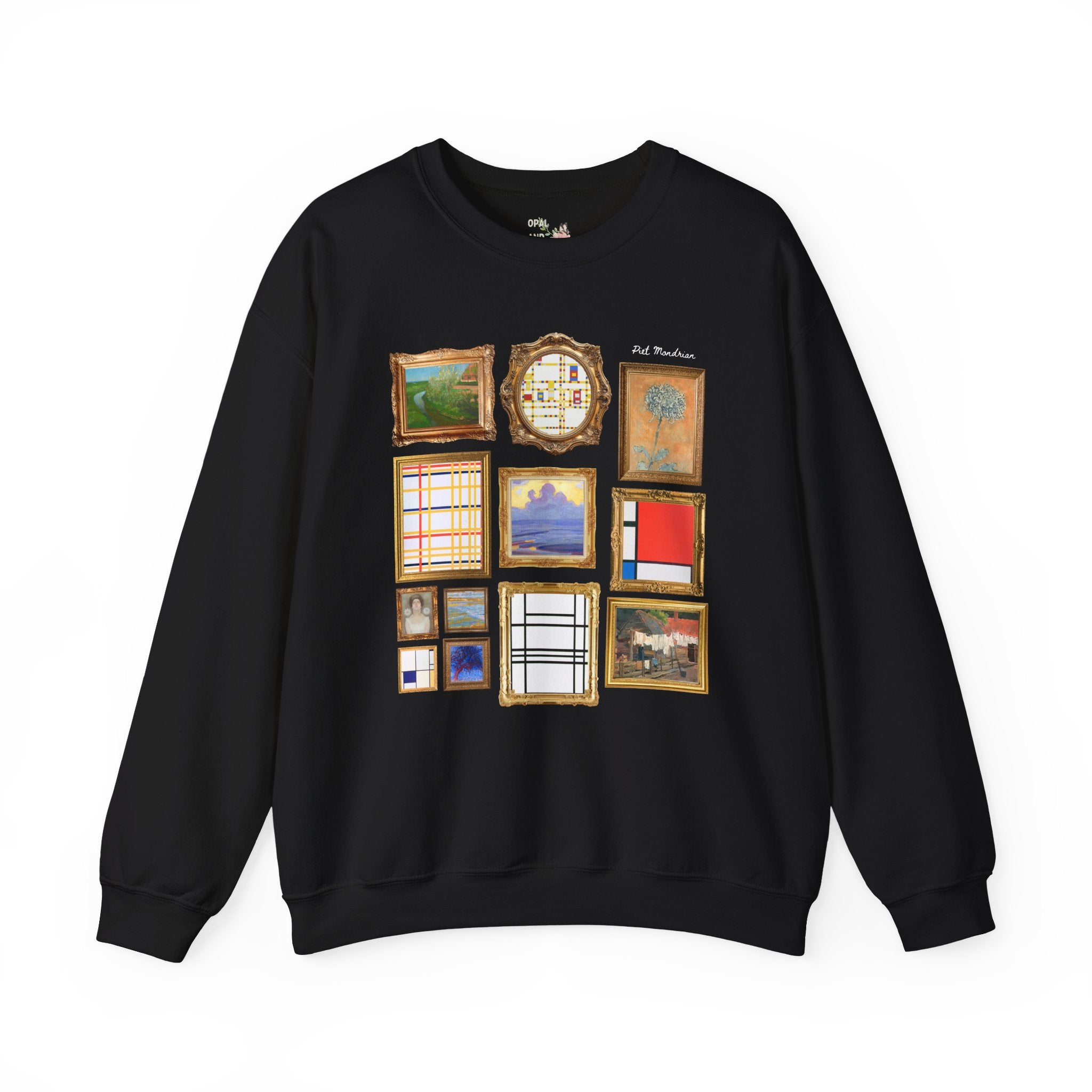 Piet Mondrian Famous Painting Sweatshirt: Netherlands Art History Teacher Crewneck, Early 1900s Abstract Art Lover Shirt, Cubism Geometric Art History