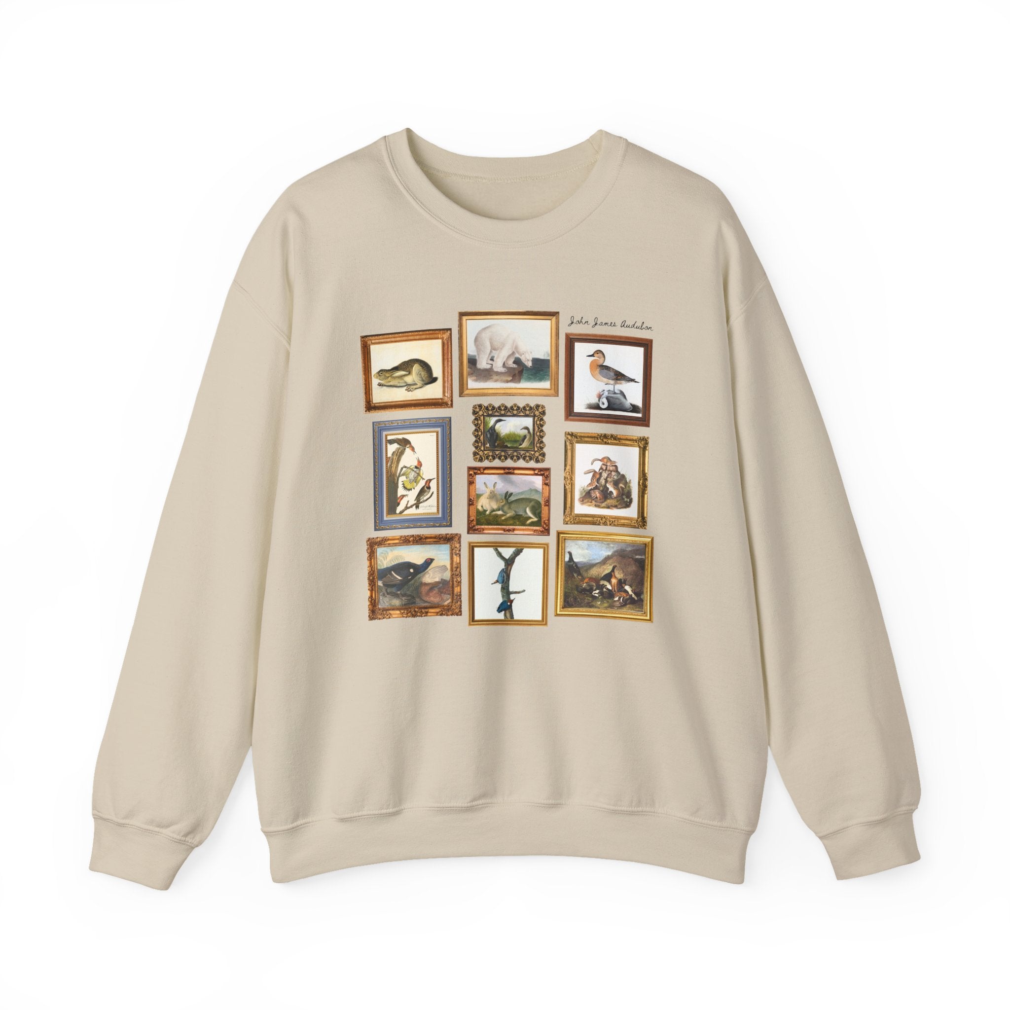 John James Audubon Famous Paintings Sweatshirt: French American Art History Crewneck for Science Teacher or Animal Lover, Orinthologist Gift